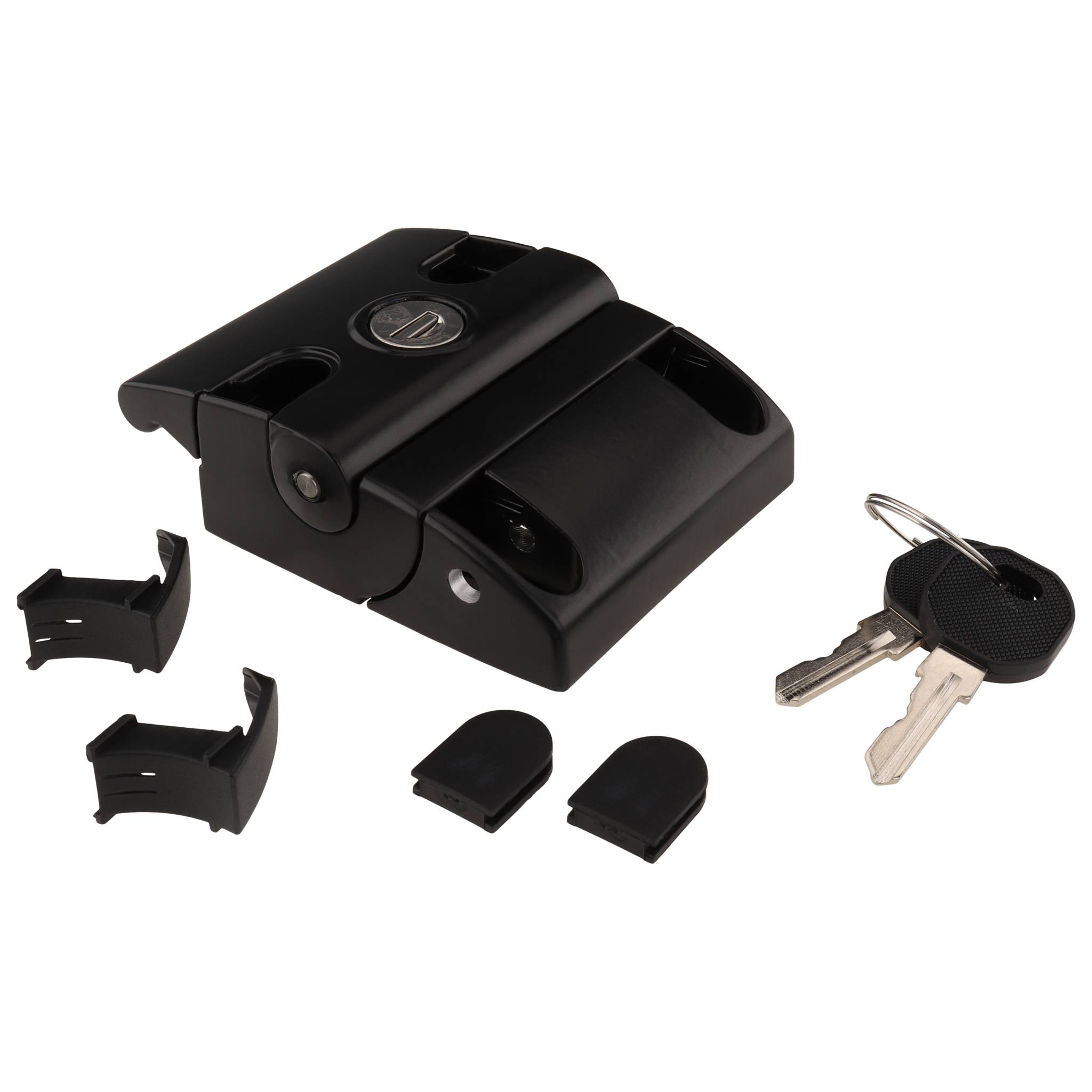 Verschluß, Schiebetürverschluss COMPACT, 96x78x31, Aluminiumdruckguß, pulverbeschichtet, schwarz