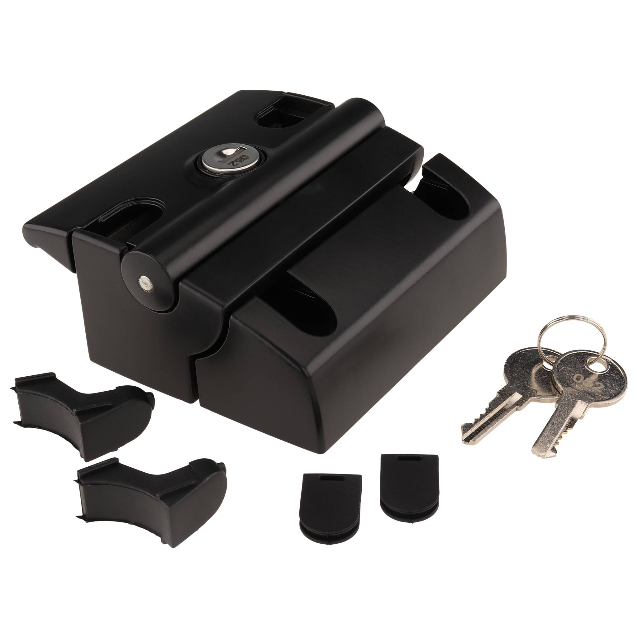 Verschluß, Fallenverschluss PRO, 99x107x46, Aluminiumdruckguß, pulverbeschichtet, schwarz