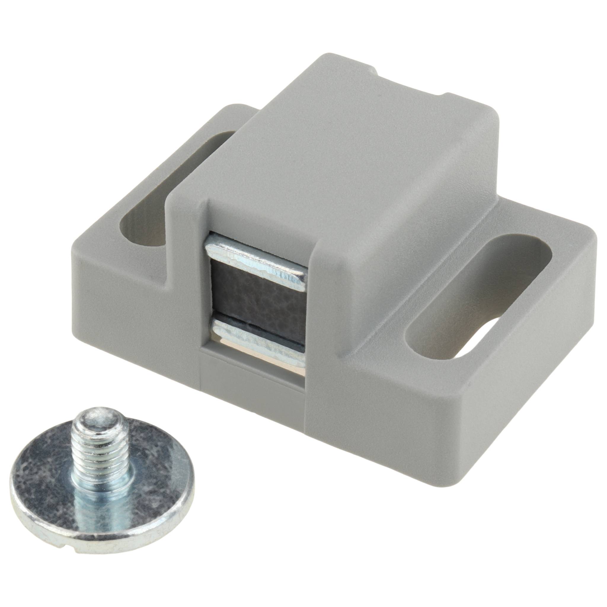 Verschluß, Magnetverschluß, 30, Kunststoff PA glasfaserverstärkt, grau