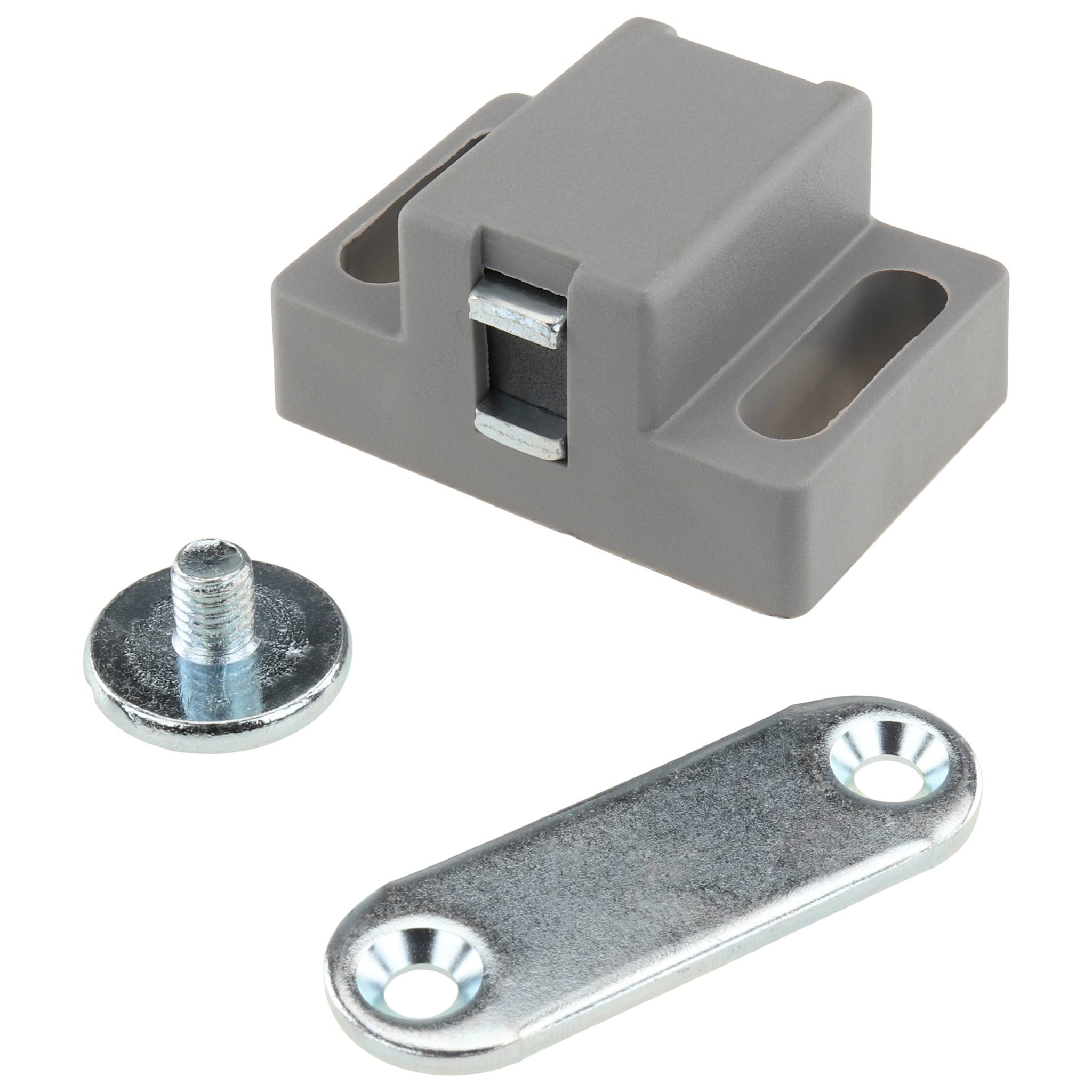 Verschluß, Magnetverschluß, 30, Kunststoff PA glasfaserverstärkt, grau