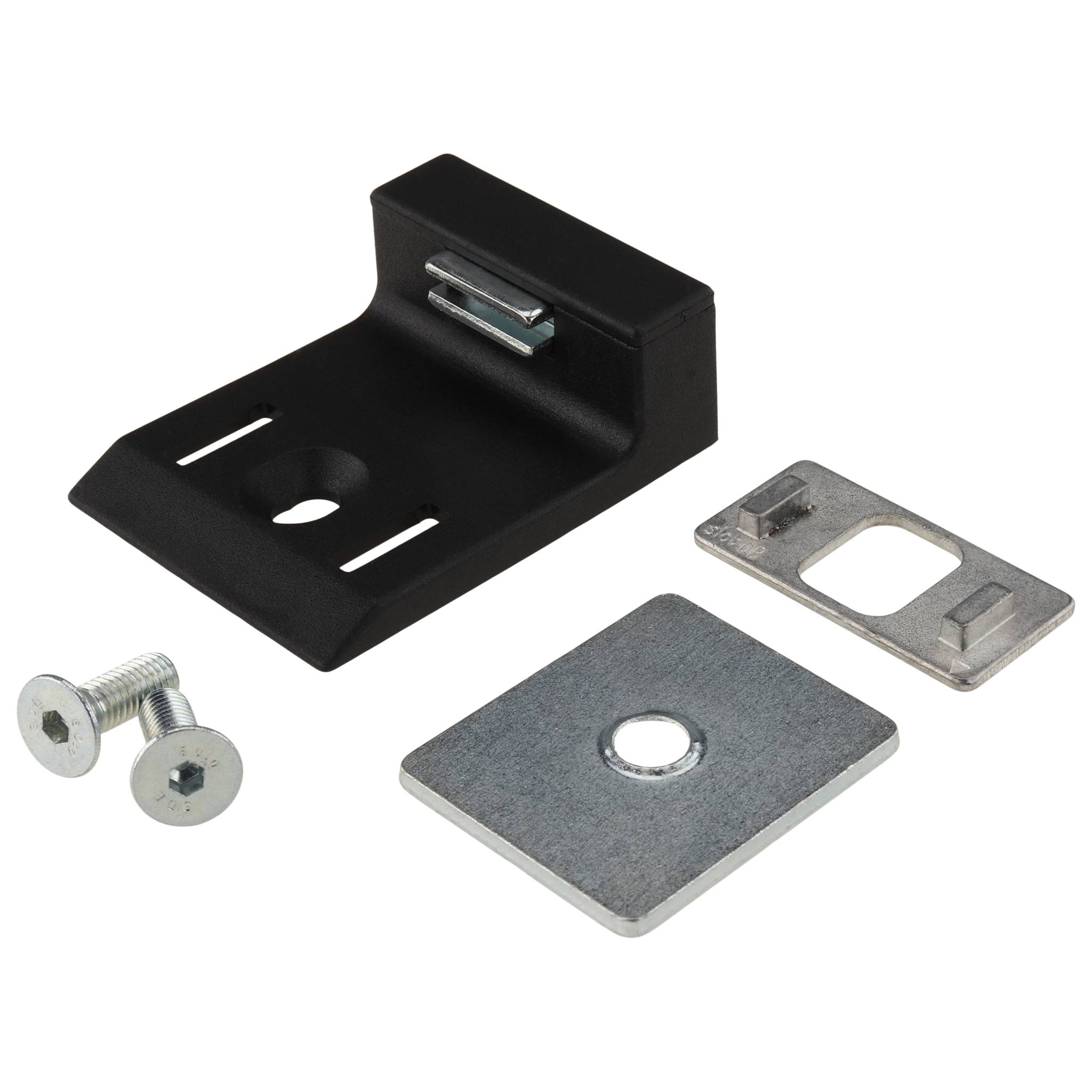 Anschluß, Türanschlag, 53,5x40x19, Kunststoff PA glasfaserverstärkt, schwarz