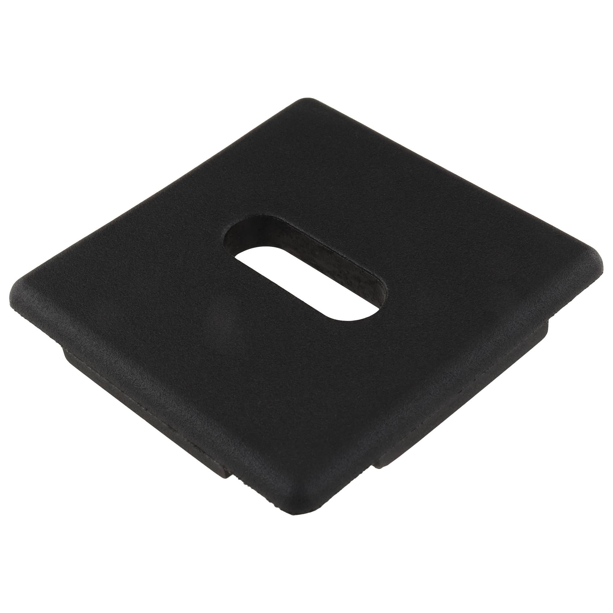 Klemmplatte, 53x53x12, Kunststoff PA glasfaserverstärkt, schwarz