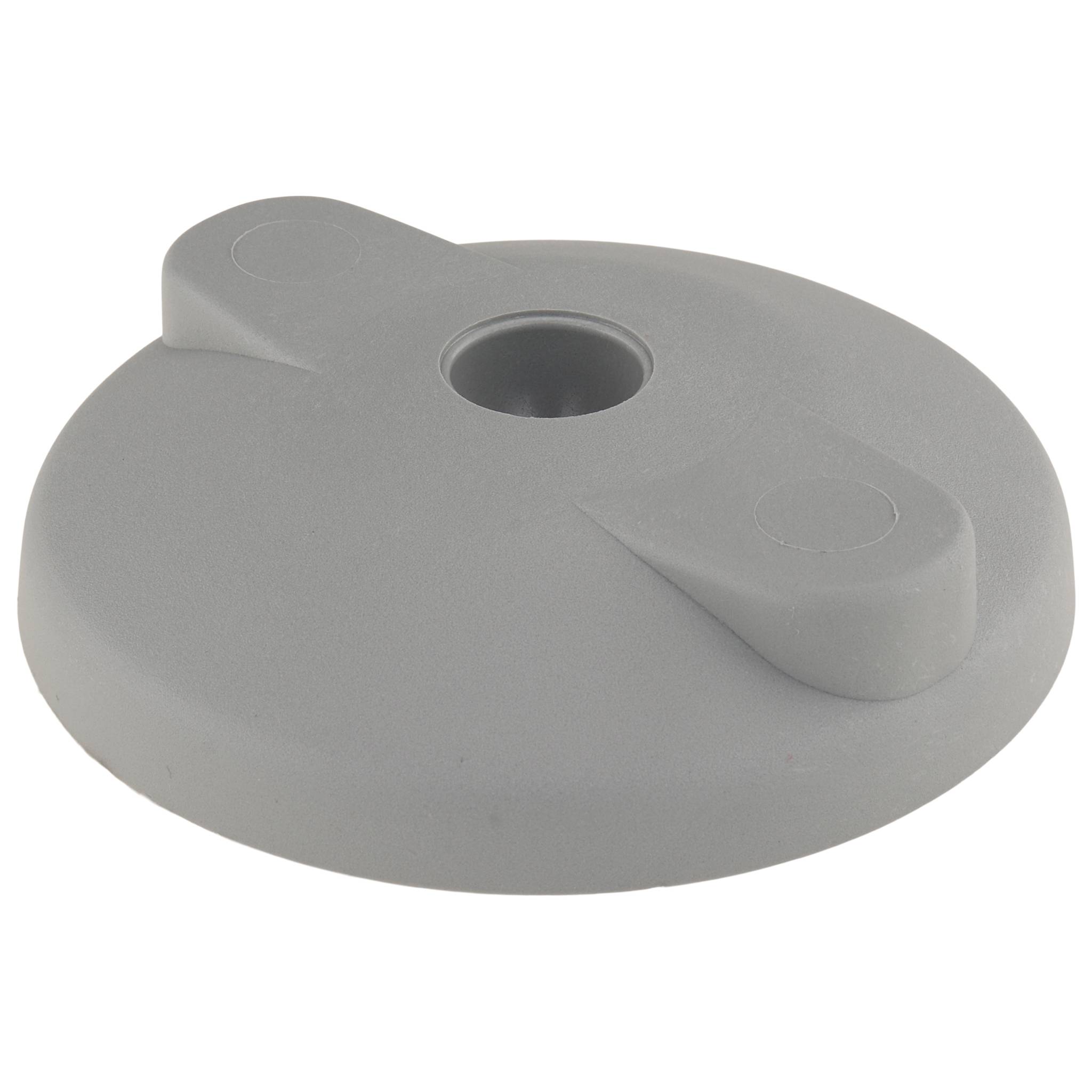 Teller, Fußteller, 80, Kunststoff PA glaskugelverstärkt, grau