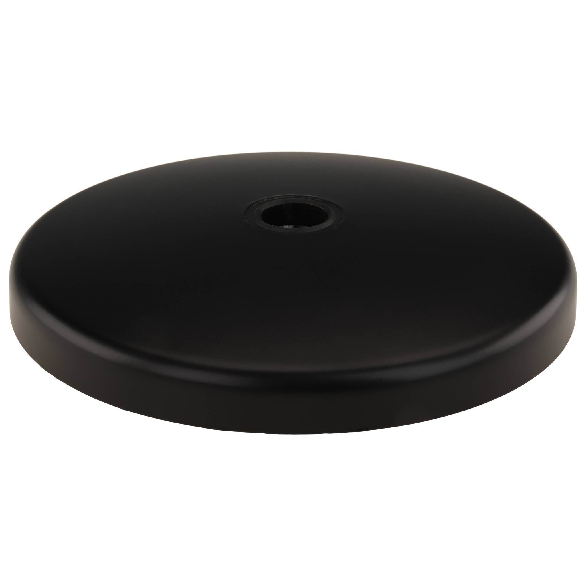 Teller, Fußteller, 120, Zink-Druckguß, pulverbeschichtet, schwarz