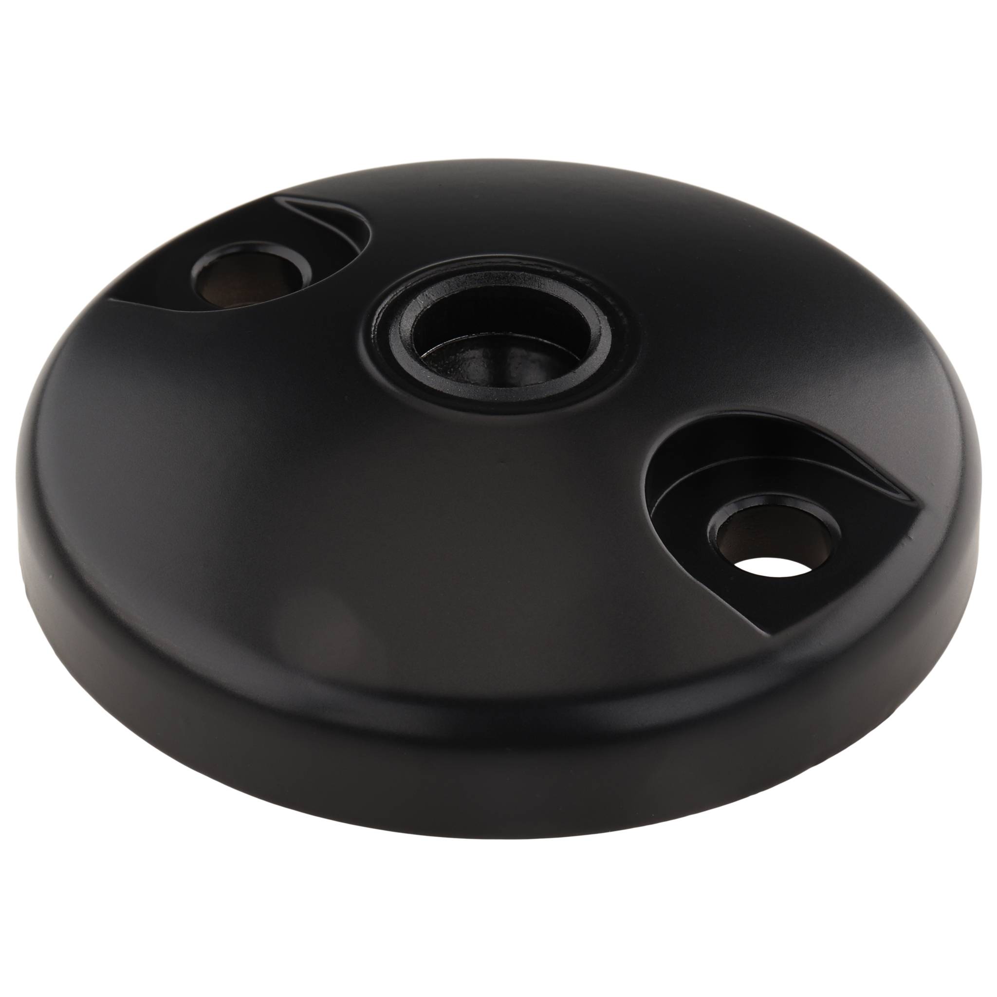 Teller, Fußteller, 80, Zink-Druckguß, pulverbeschichtet, schwarz