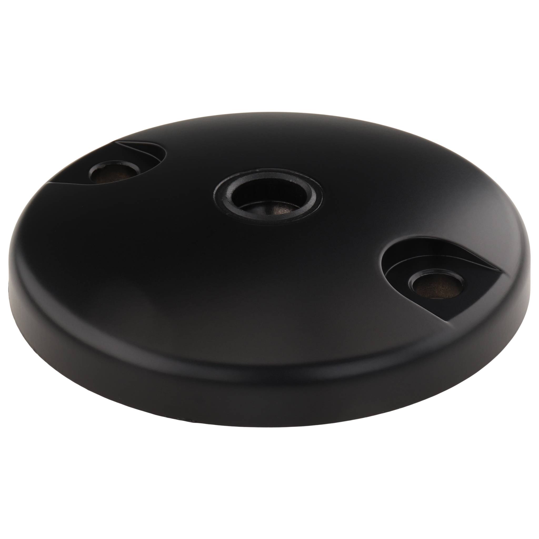 Teller, Fußteller, 100, Zink-Druckguß, pulverbeschichtet, schwarz