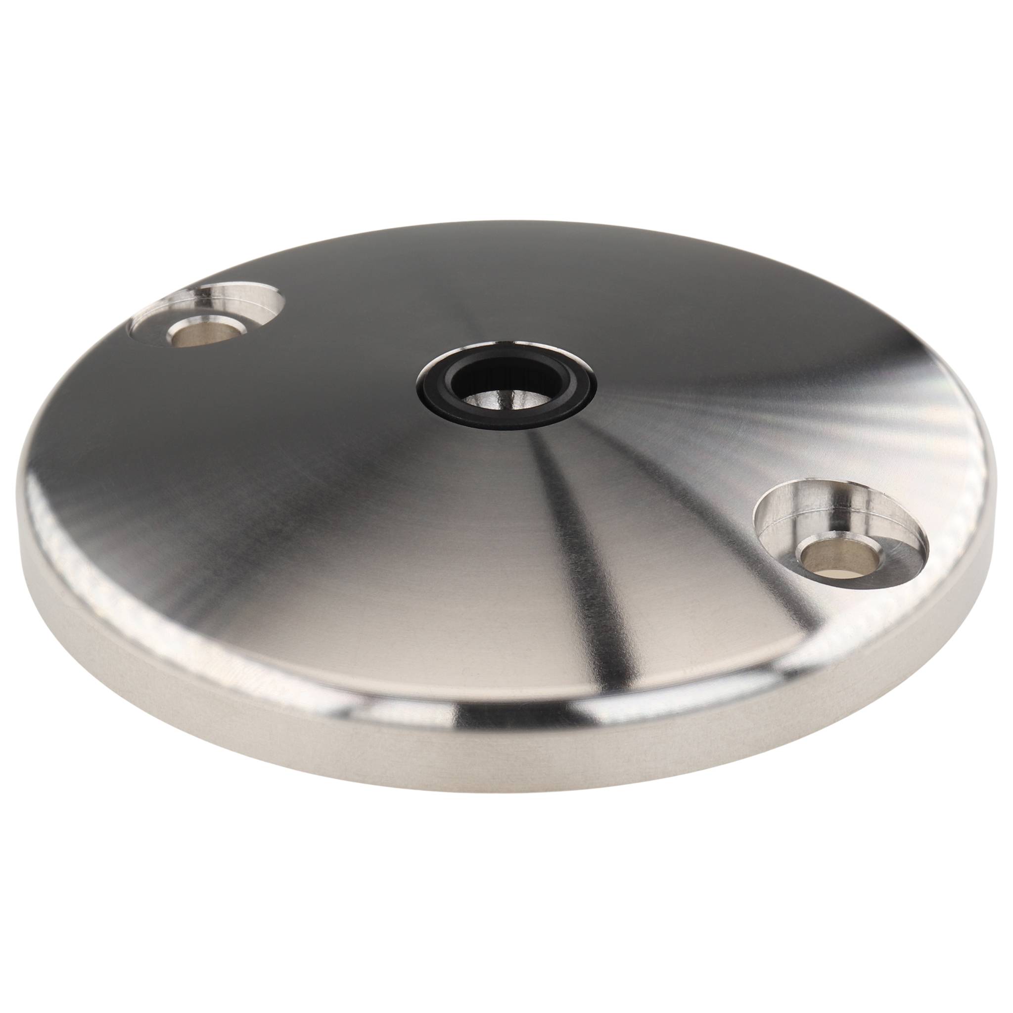 Teller, Fußteller, 120, Edelstahl, blank