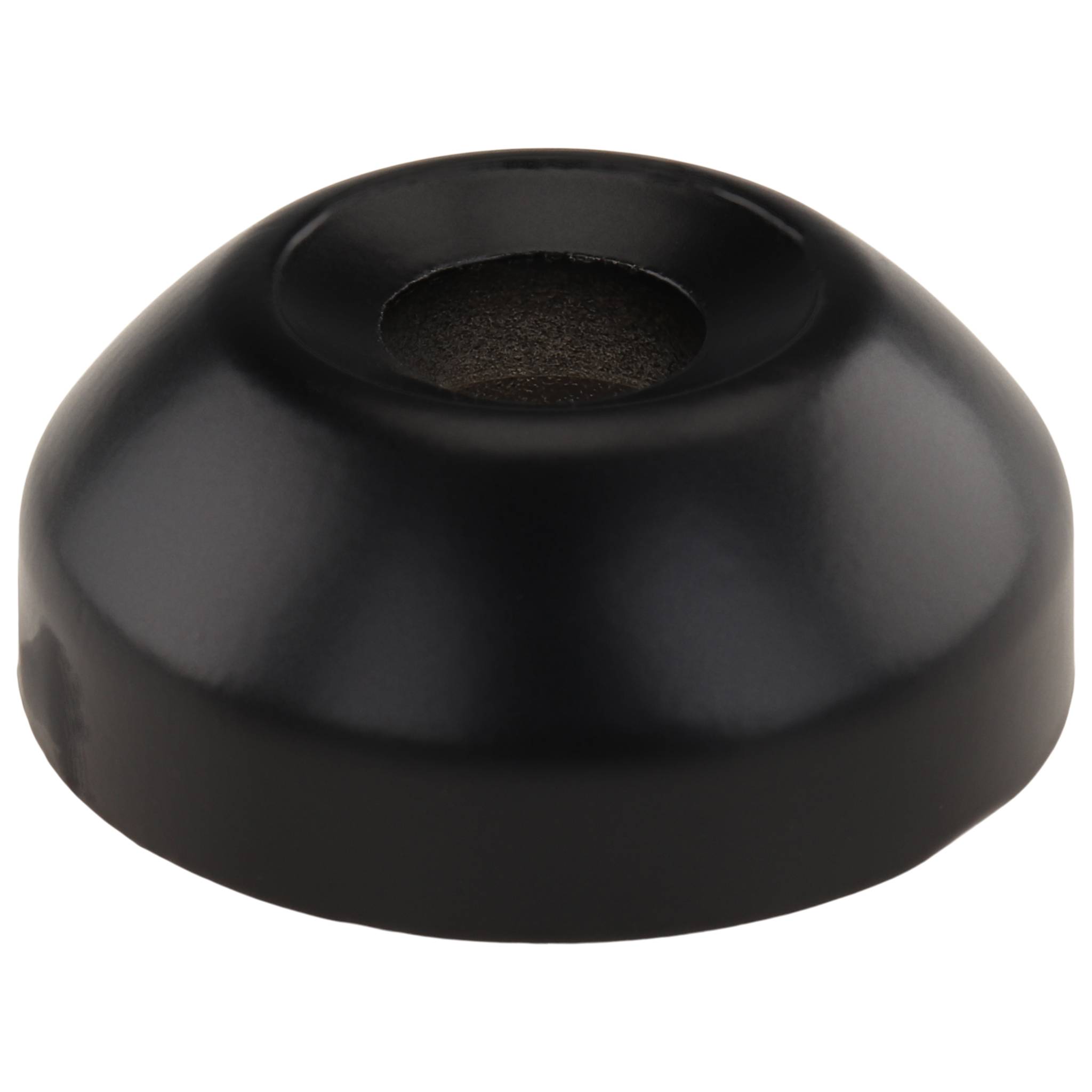 Teller, Fußteller, 45, Zink-Druckguß, pulverbeschichtet, schwarz