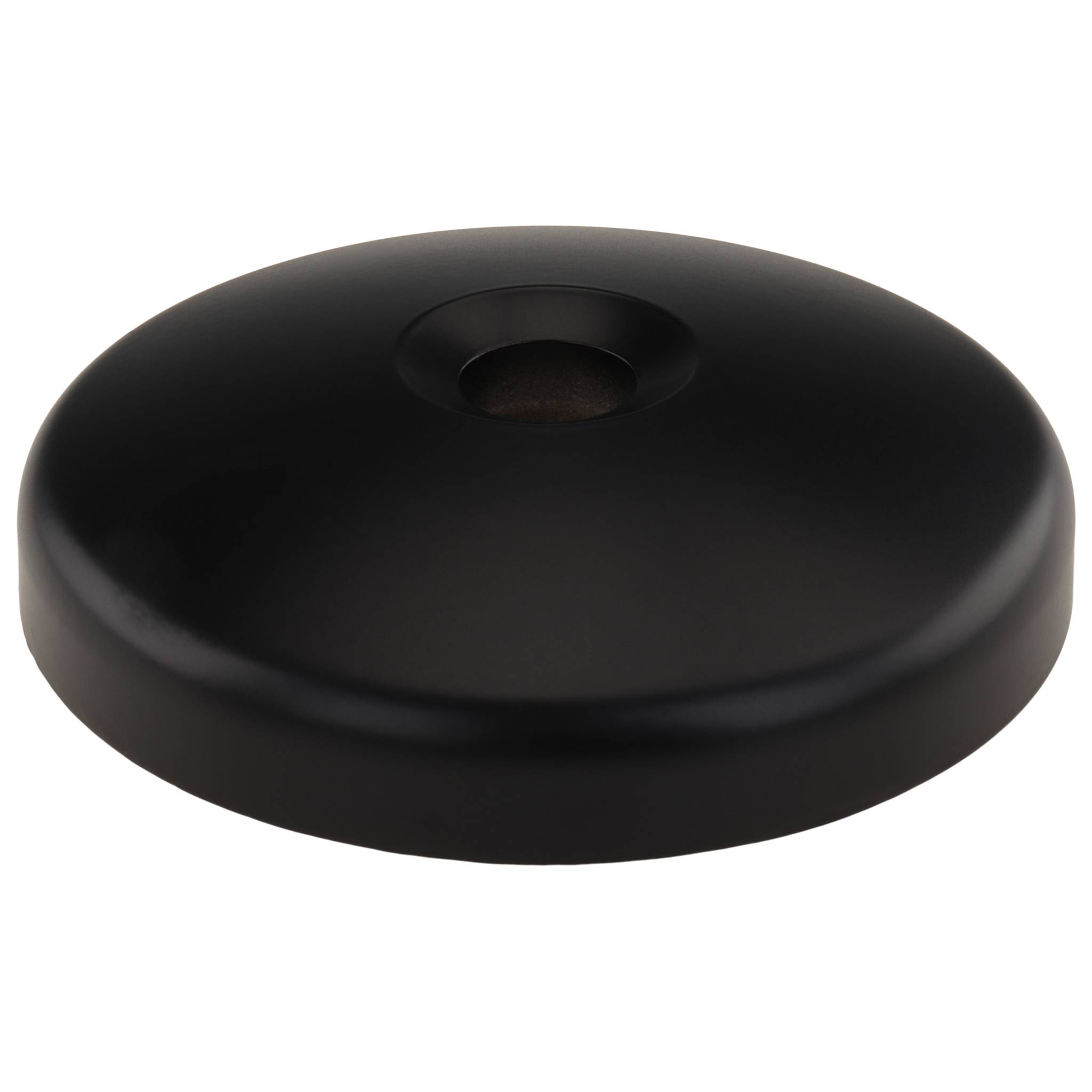 Teller, Fußteller, 80, Zink-Druckguß, pulverbeschichtet, schwarz