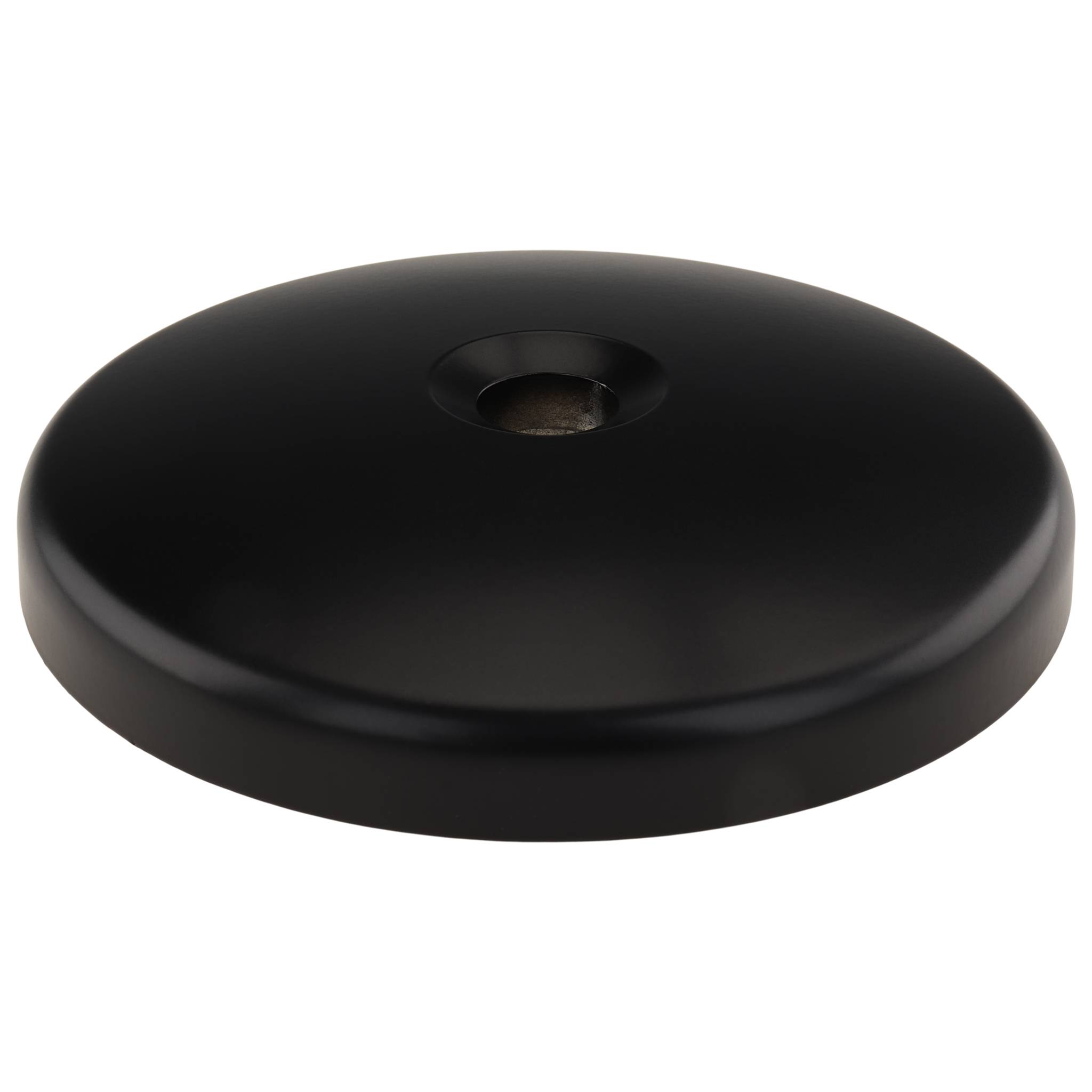 Teller, Fußteller, 100, Zink-Druckguß, pulverbeschichtet, schwarz