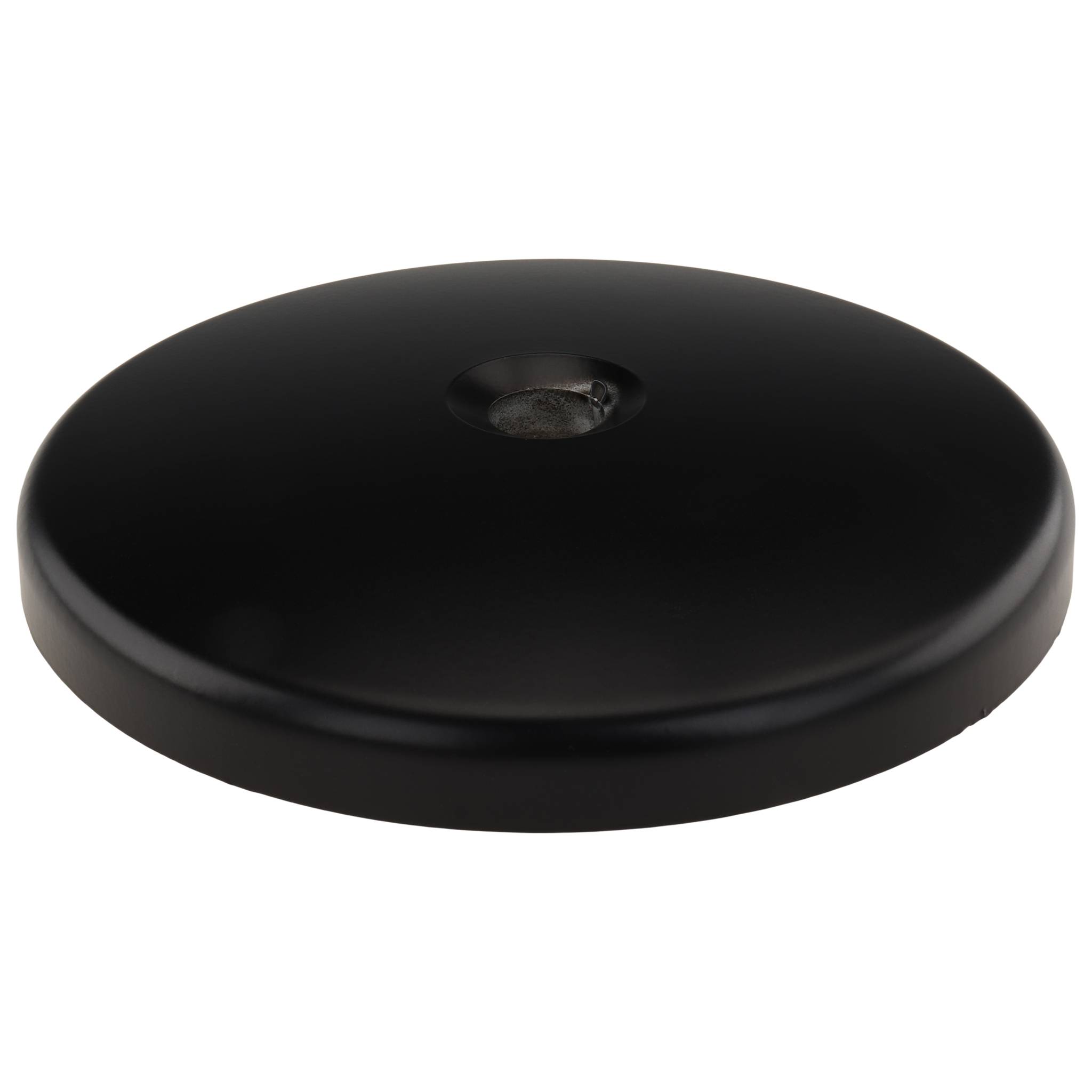 Teller, Fußteller, 120, Zink-Druckguß, pulverbeschichtet, schwarz