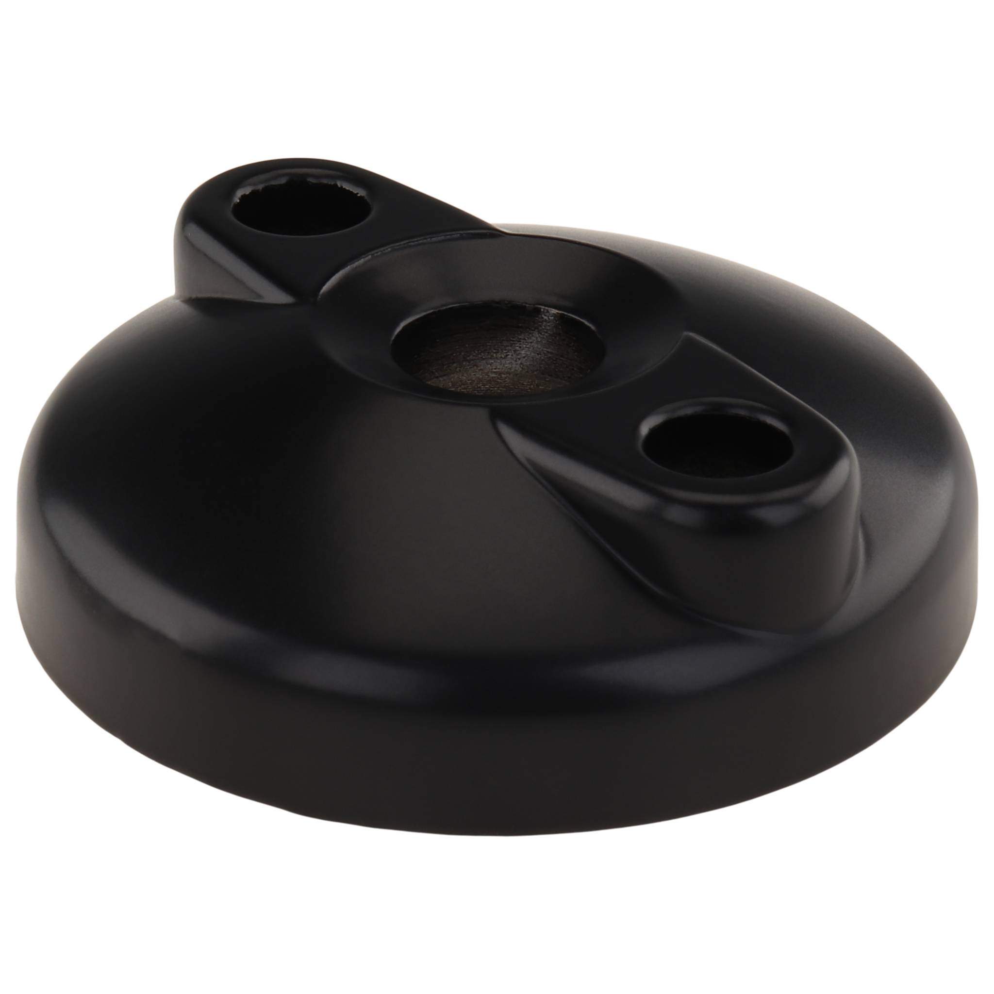 Teller, Fußteller, 60, Zink-Druckguß, pulverbeschichtet, schwarz