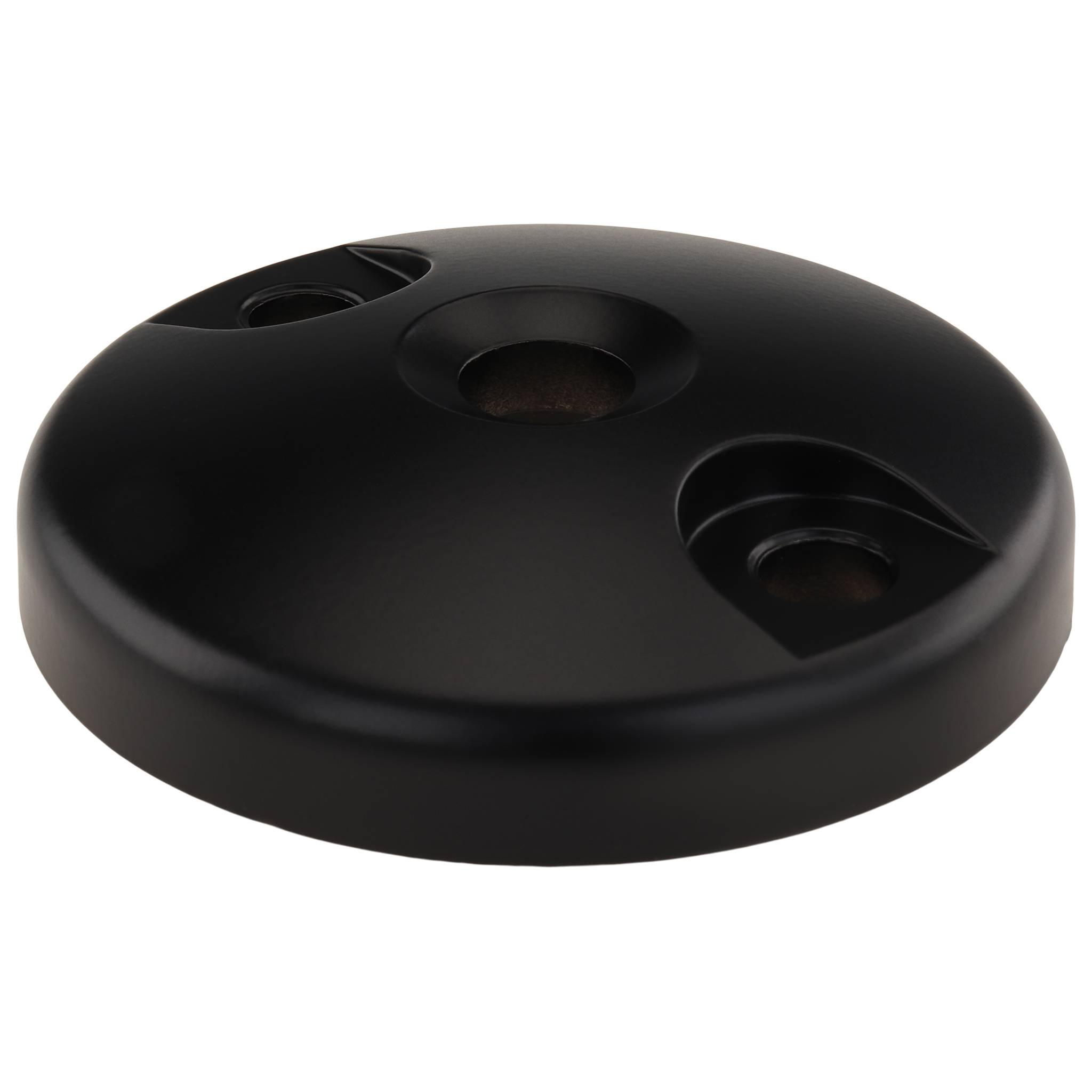 Teller, Fußteller, 80, Zink-Druckguß, pulverbeschichtet, schwarz