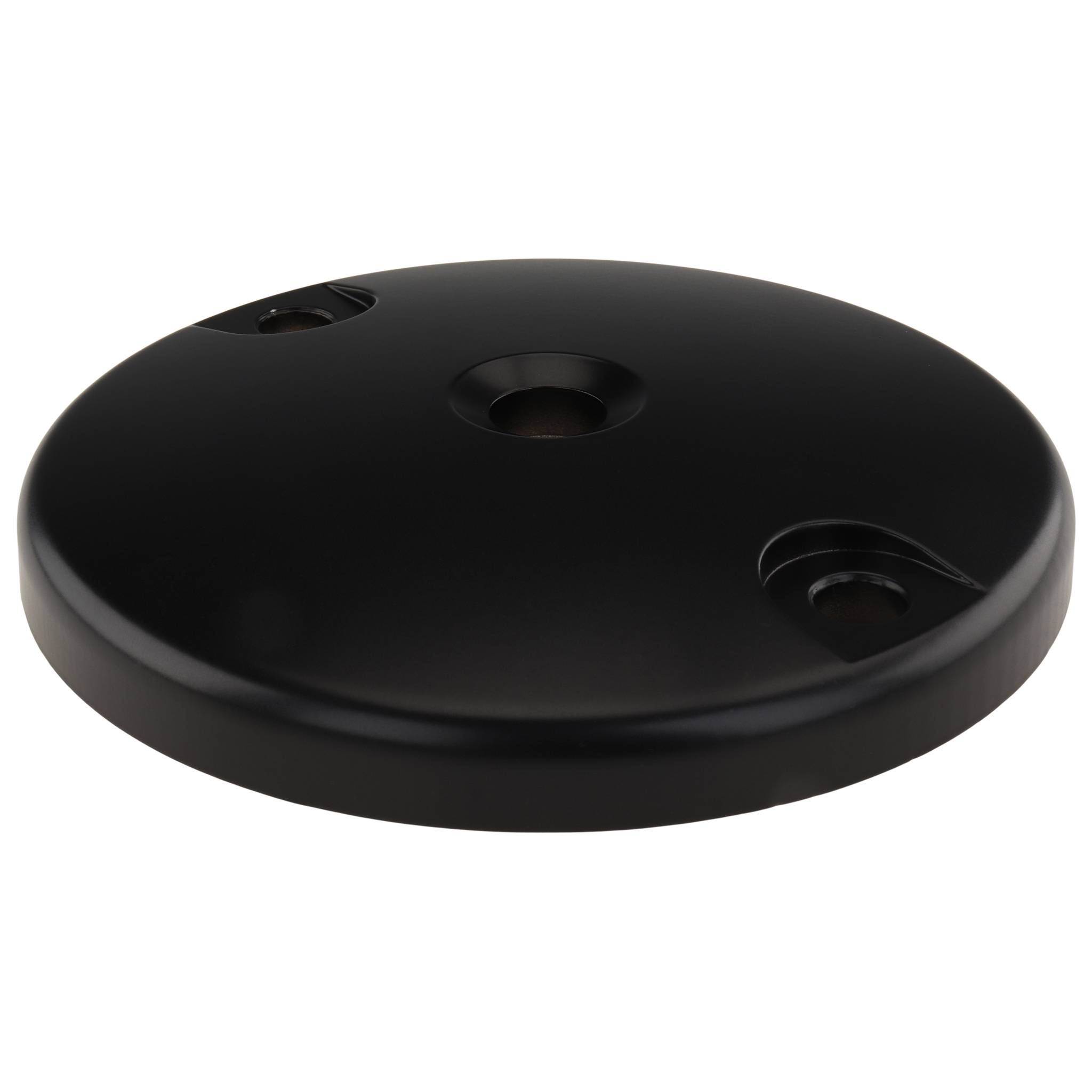 Teller, Fußteller, 120, Zink-Druckguß, pulverbeschichtet, schwarz