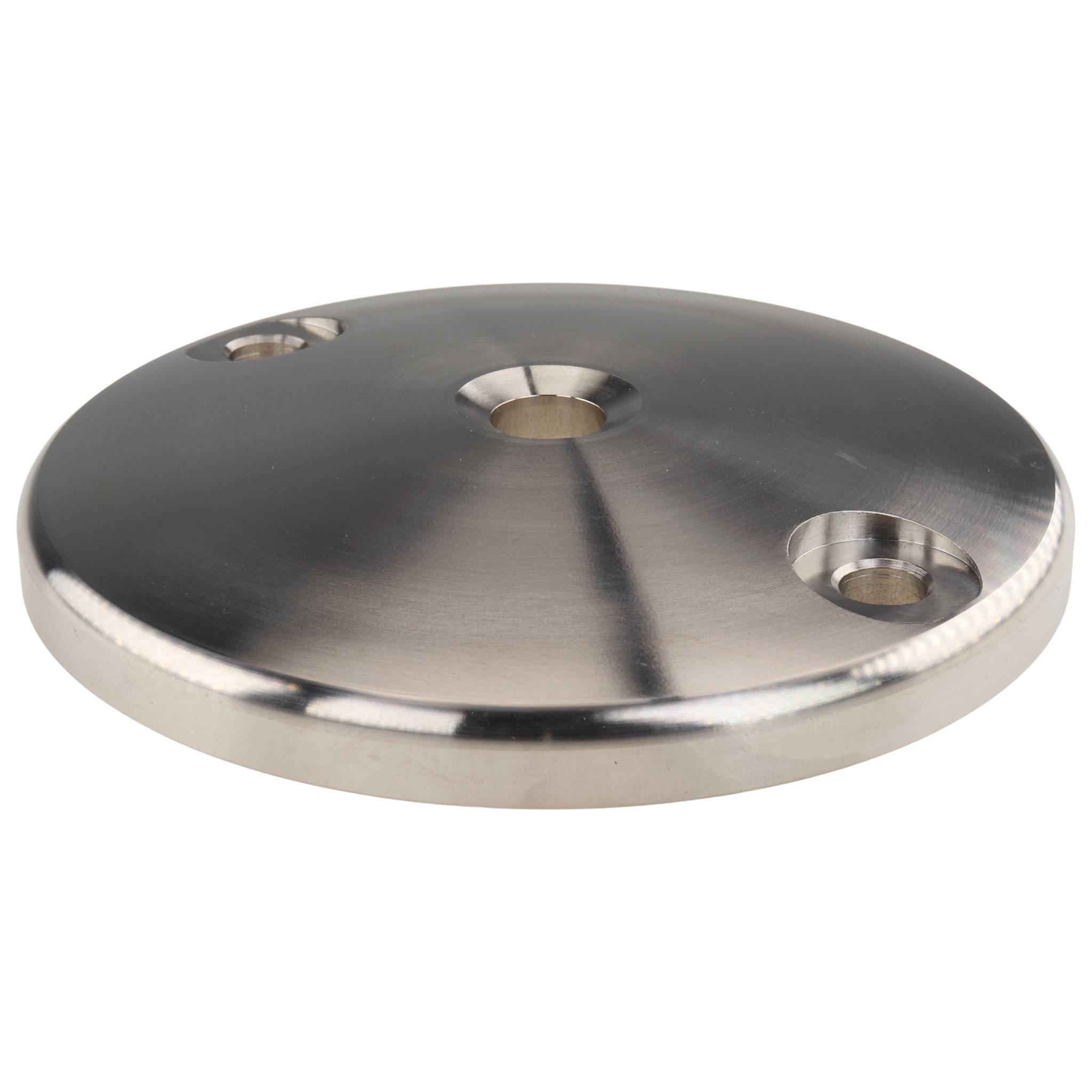 Teller, Fußteller, 120, Edelstahl, blank