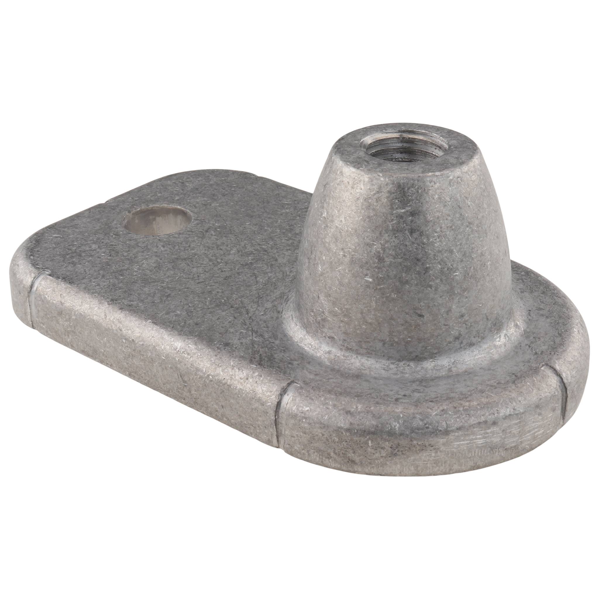 Teller, Enten-Stellfuß, 119.5x70x45, Aluminiumdruckguß, blank