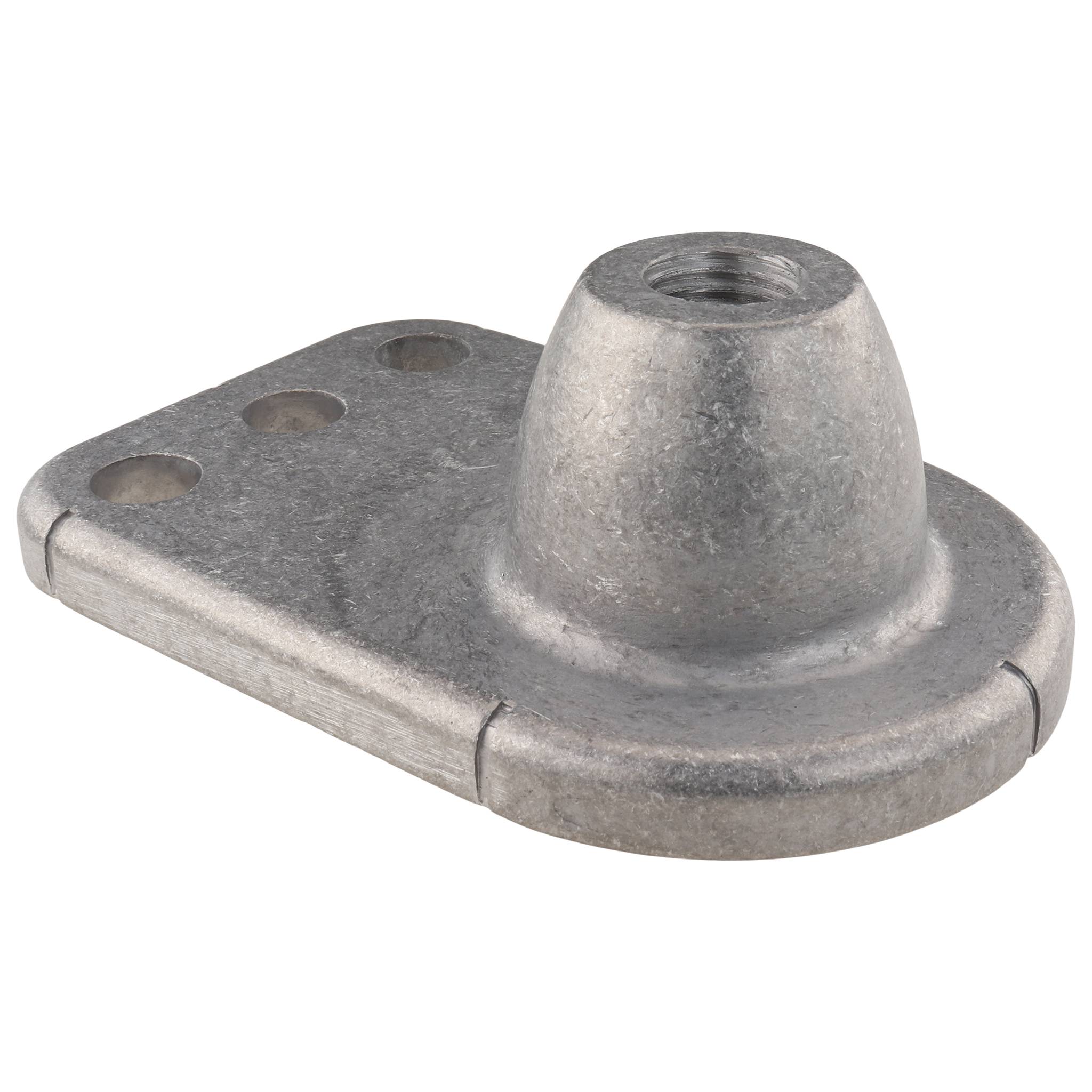 Teller, Enten-Stellfuß, 140x90x50, Aluminiumdruckguß, blank