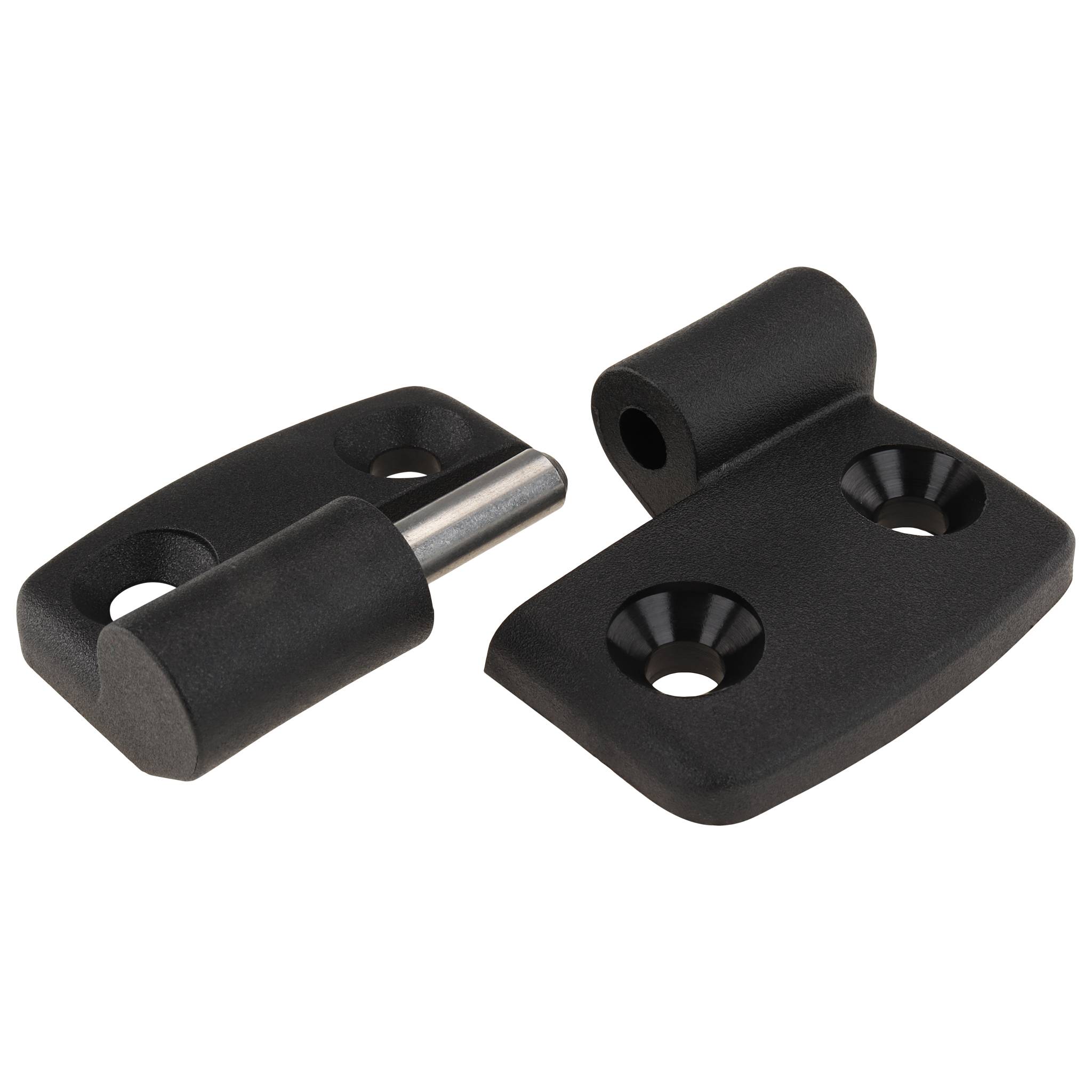 Scharnier, Kunststoff-Kombischarnier, 62x48x15, Kunststoff PA glasfaserverstärkt, schwarz