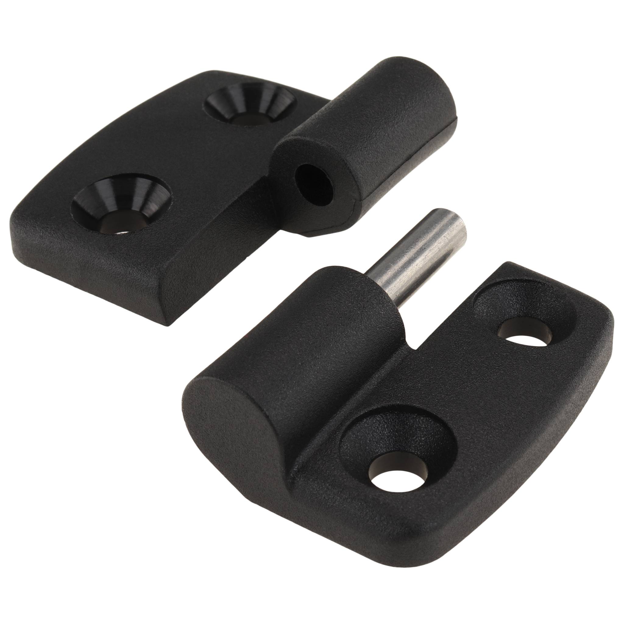 Scharnier, Kunststoff-Kombischarnier, 62x48x15, Kunststoff PA glasfaserverstärkt, schwarz