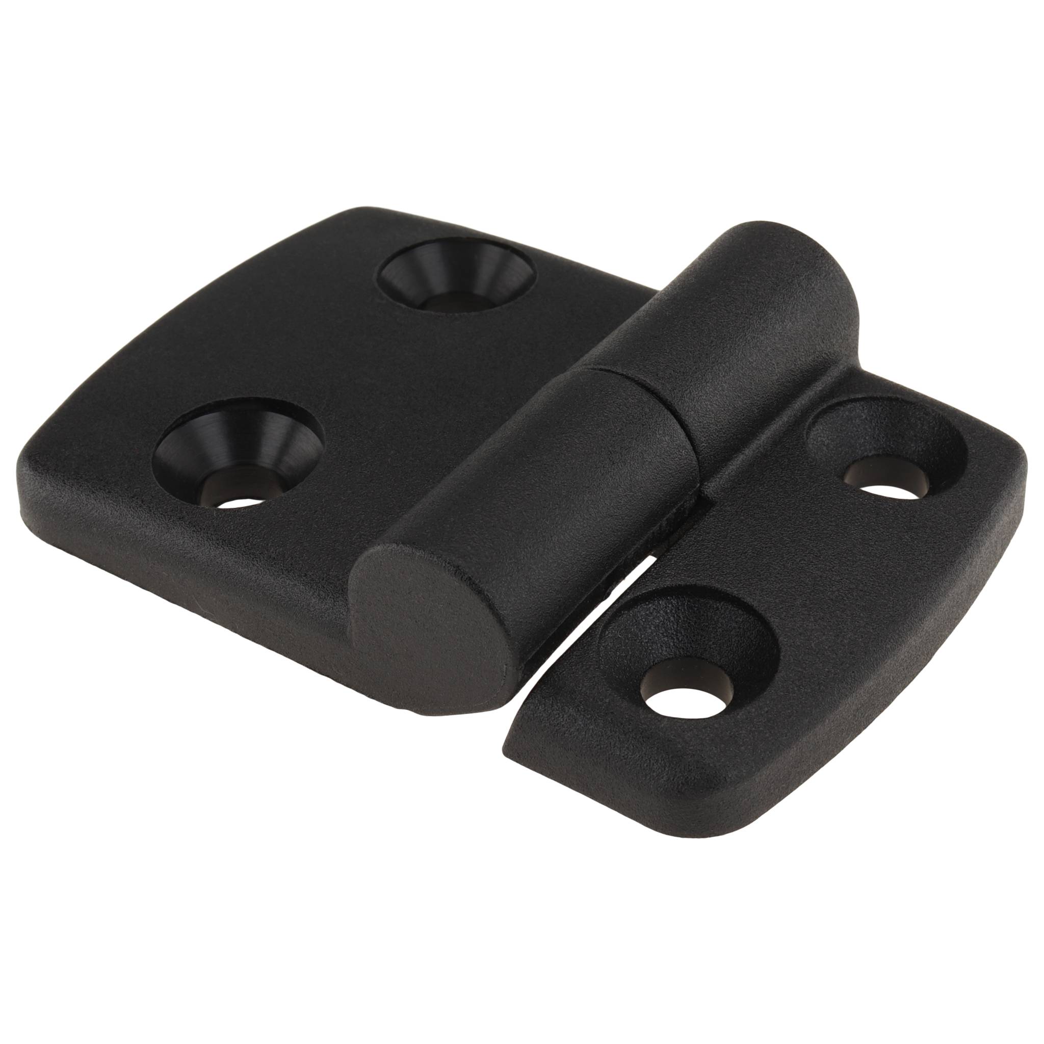 Scharnier, Kunststoff-Kombischarnier, 70x48x15, Kunststoff PA glasfaserverstärkt, schwarz