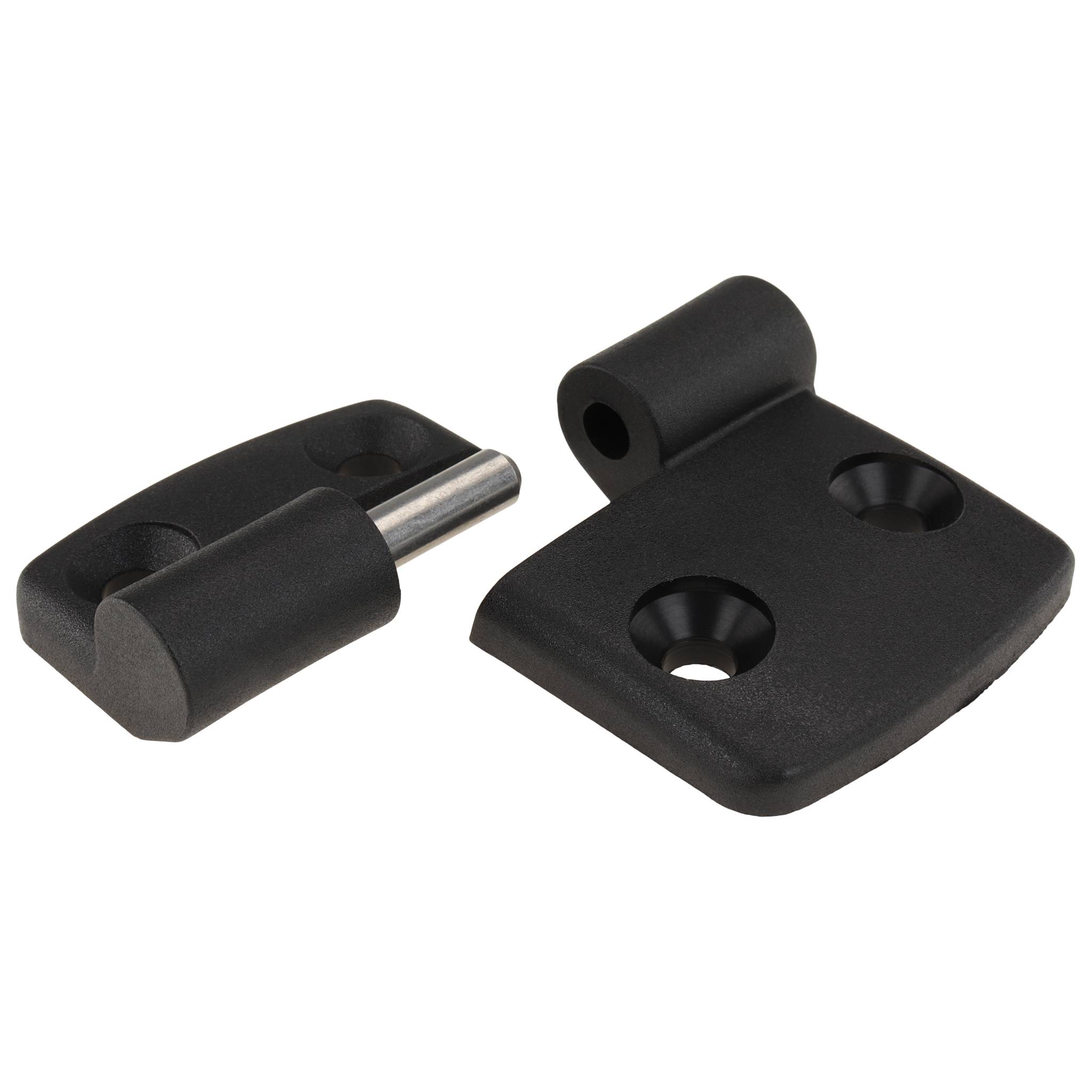 Scharnier, Kunststoff-Kombischarnier, 70x48x15, Kunststoff PA glasfaserverstärkt, schwarz