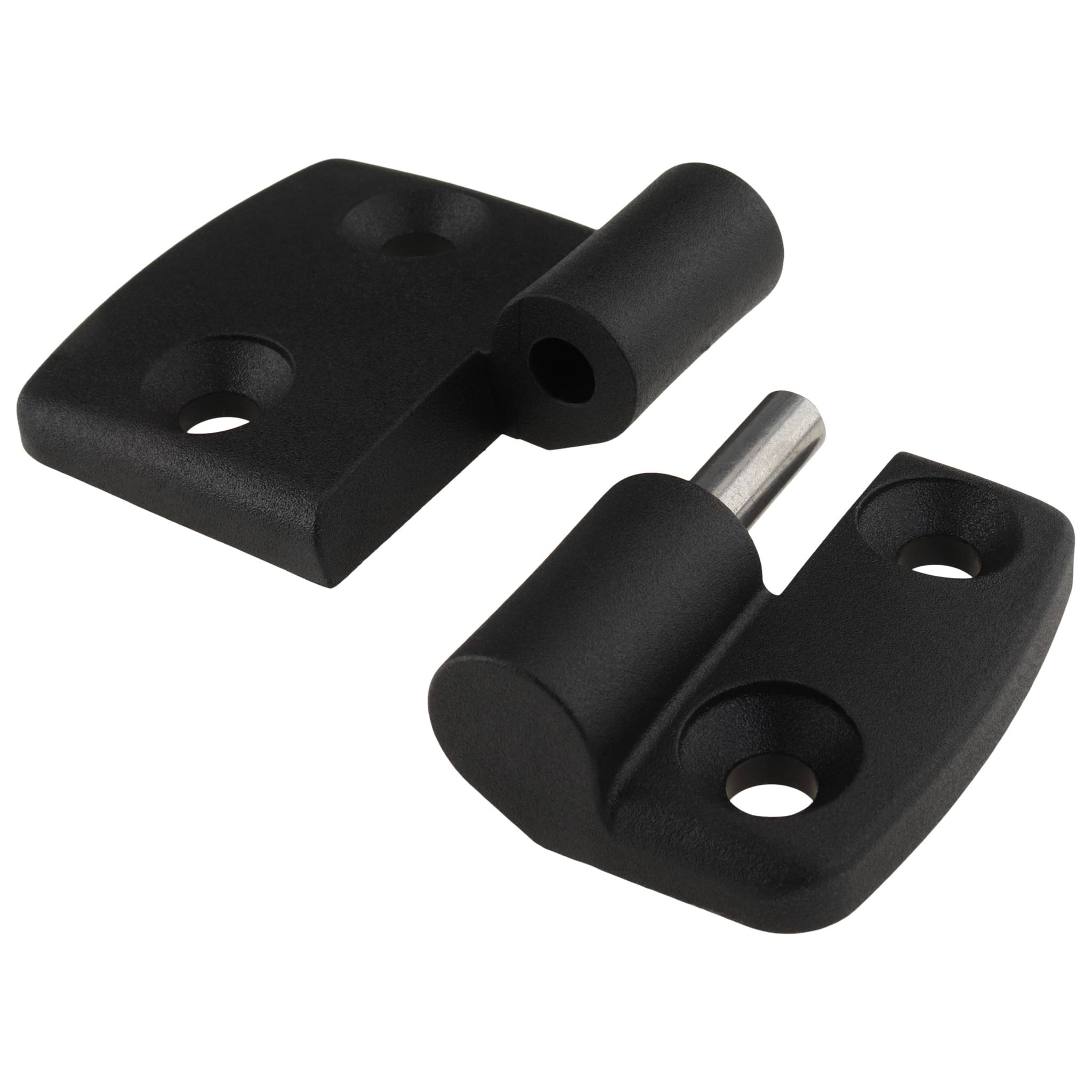 Scharnier, Kunststoff-Kombischarnier, 70x48x15, Kunststoff PA glasfaserverstärkt, schwarz