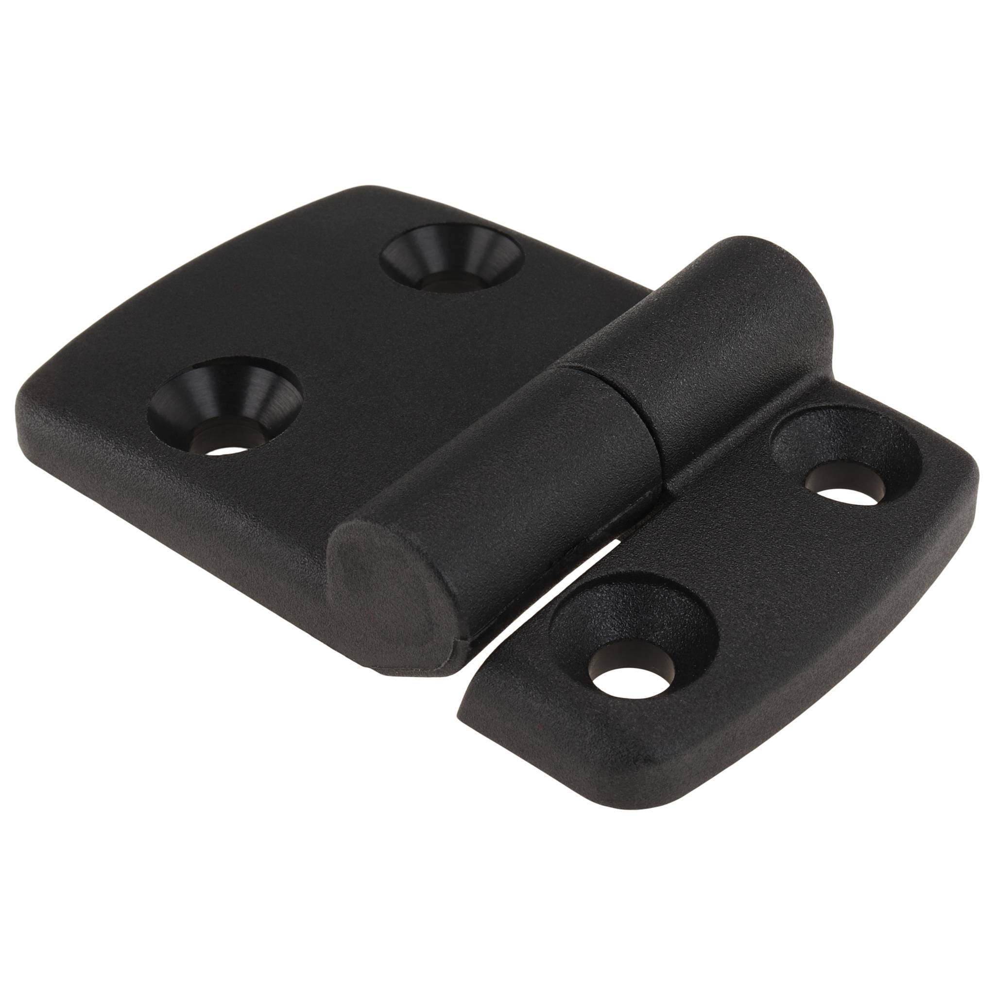 Scharnier, Kunststoff-Kombischarnier, 75x48x15, Kunststoff PA glasfaserverstärkt, schwarz