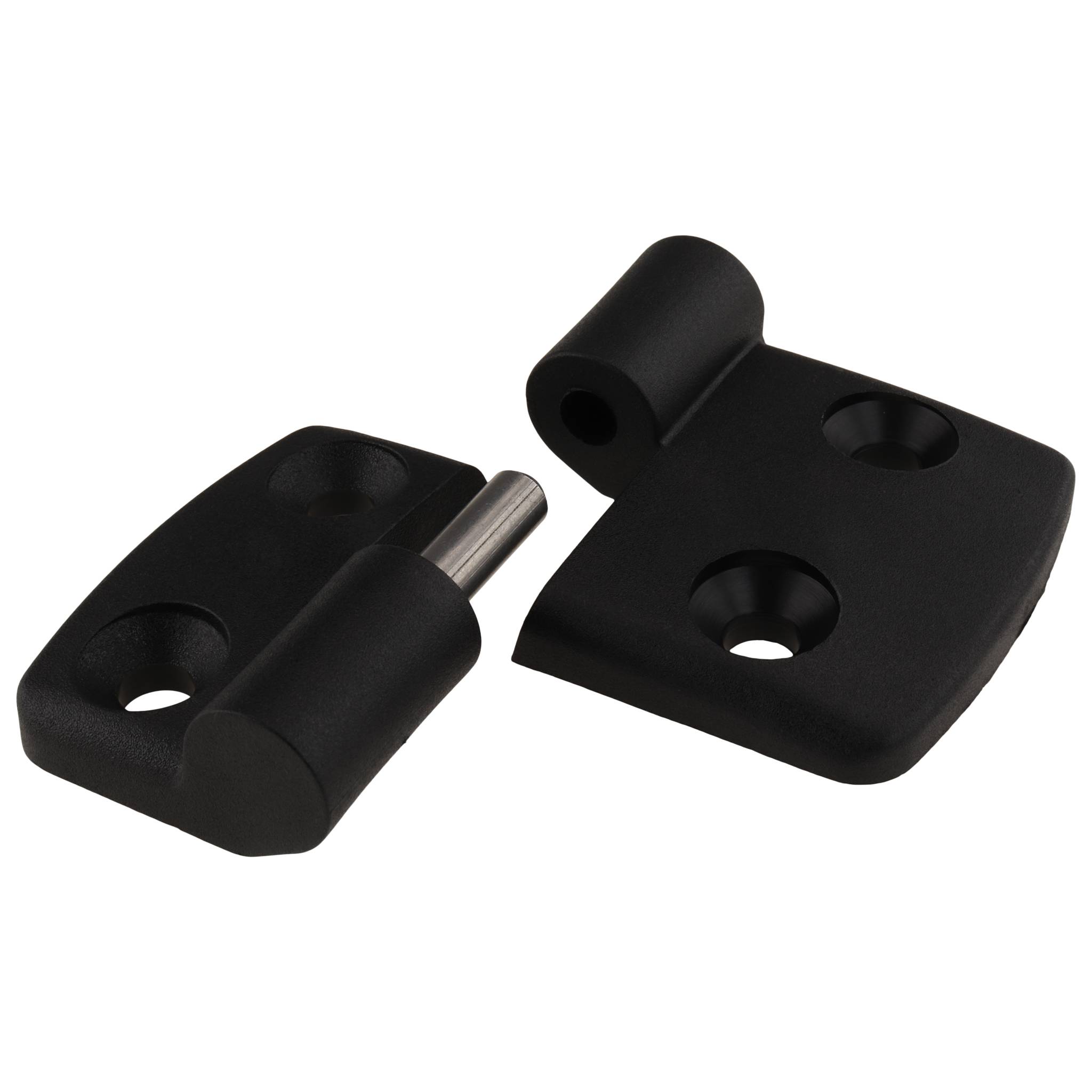 Scharnier, Kunststoff-Kombischarnier, 73x48x16, Kunststoff PA glasfaserverstärkt, schwarz