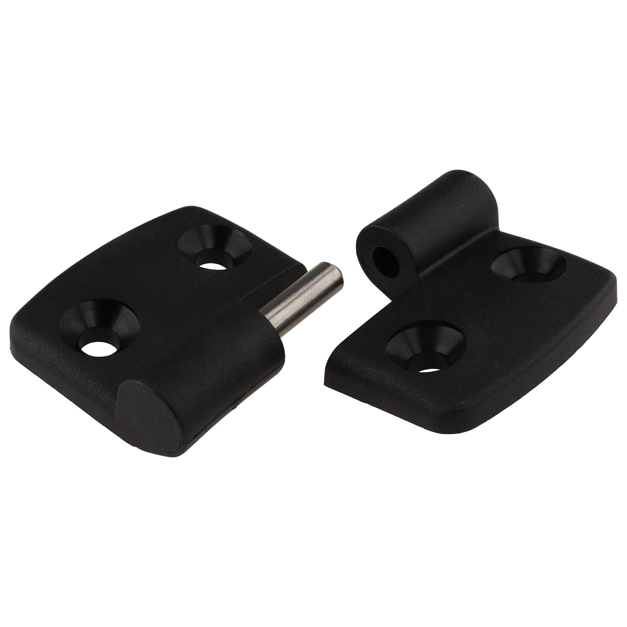 Scharnier, Kunststoff-Kombischarnier, 72x48x16, Kunststoff PA glasfaserverstärkt, schwarz