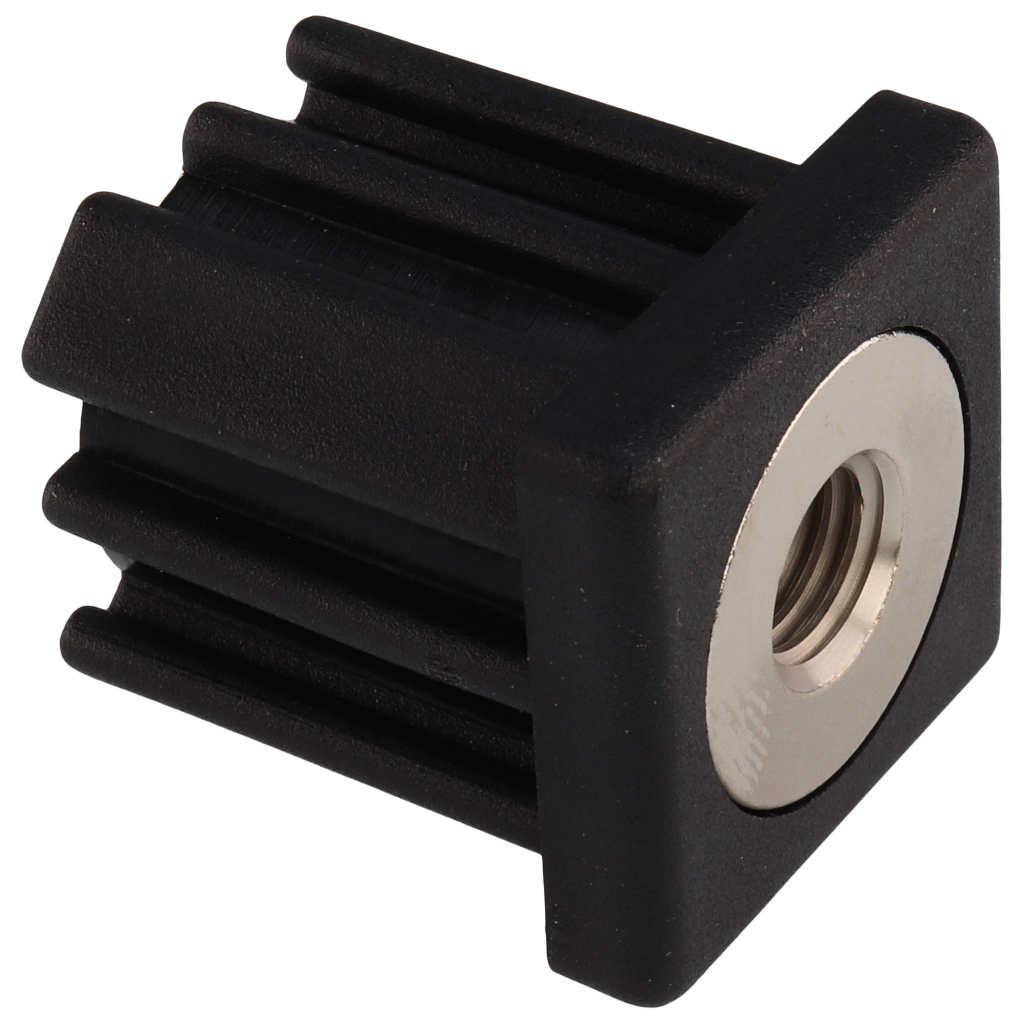 Stopfen, Gewindestopfen M10, 30x30x1.5, Kunststoff PA glasfaserverstärkt, schwarz