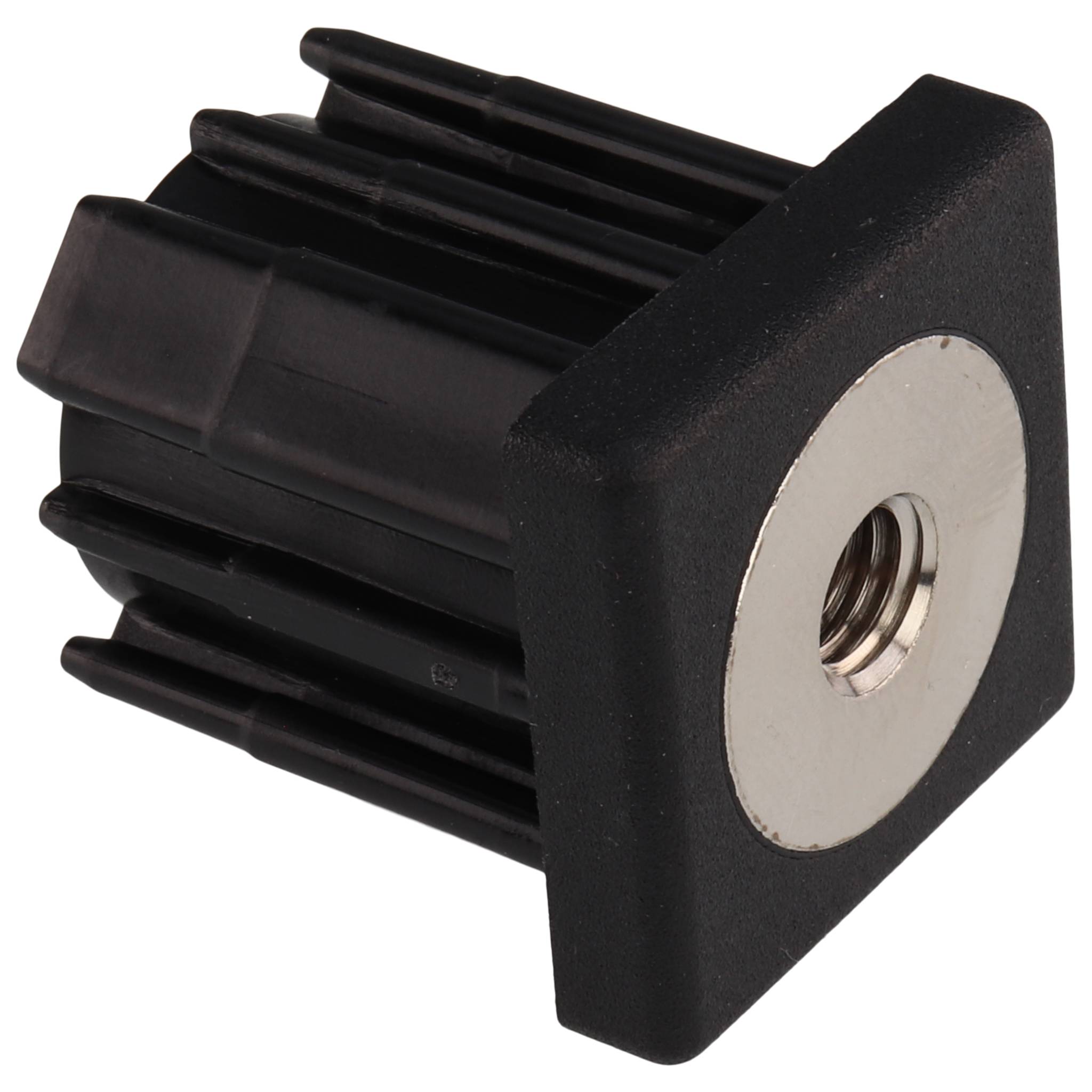 Stopfen, Gewindestopfen M8, 30x30x2.0, Kunststoff PA glasfaserverstärkt, schwarz