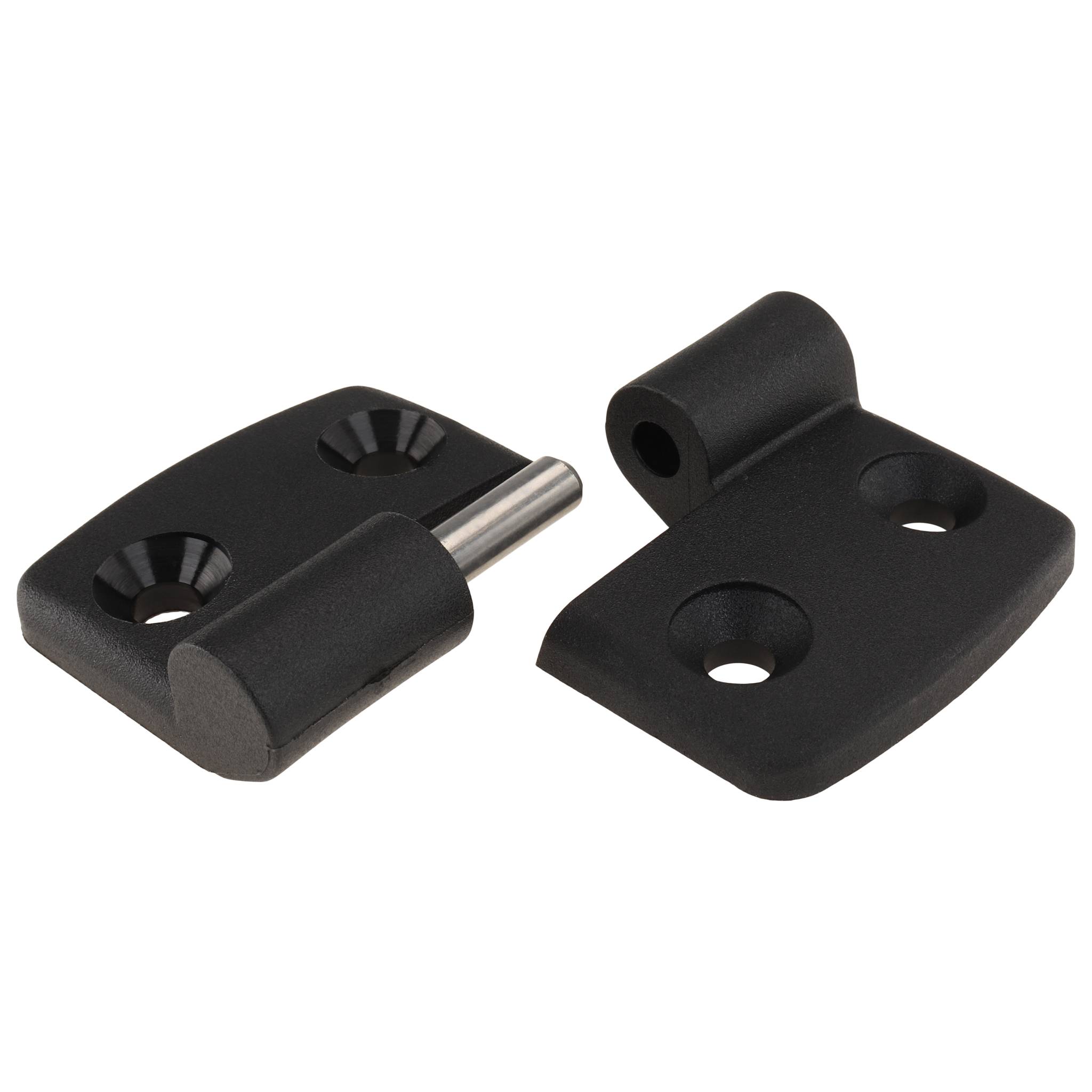 Scharnier, Kunststoff-Kombischarnier, 75x48x16, Kunststoff PA glasfaserverstärkt, schwarz