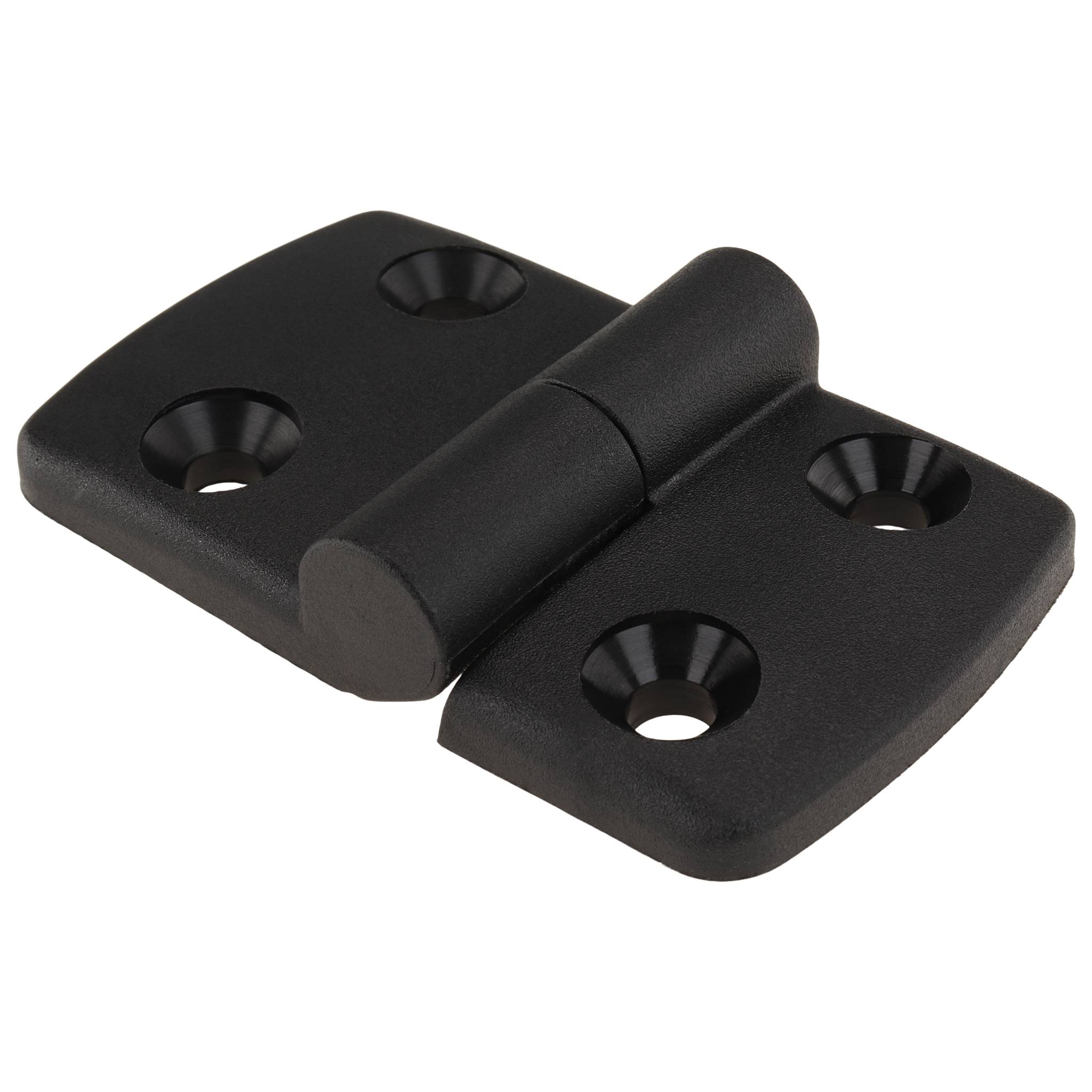 Scharnier, Kunststoff-Kombischarnier, 80x48x16, Kunststoff PA glasfaserverstärkt, schwarz