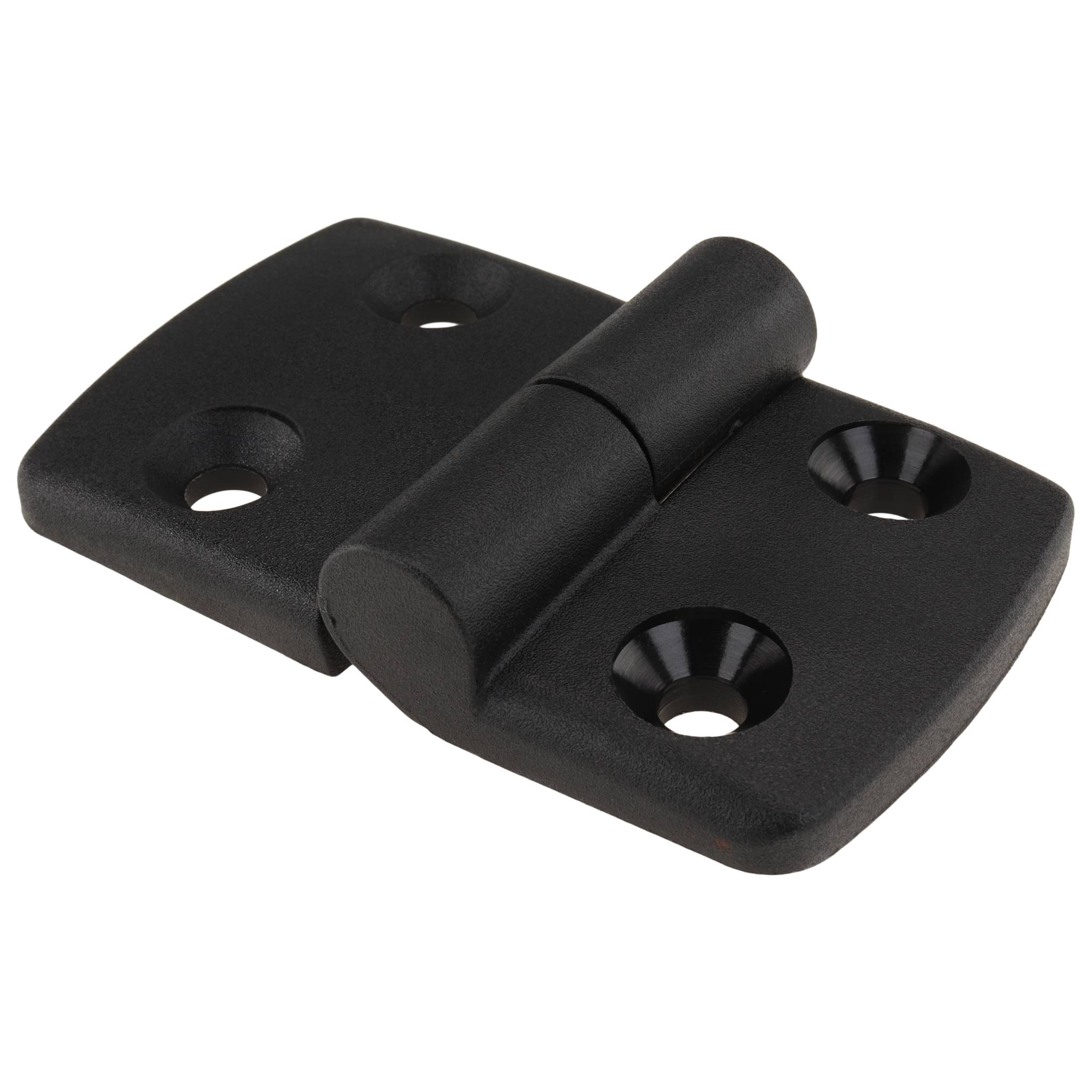 Scharnier, Kunststoff-Kombischarnier, 80x48x16, Kunststoff PA glasfaserverstärkt, schwarz