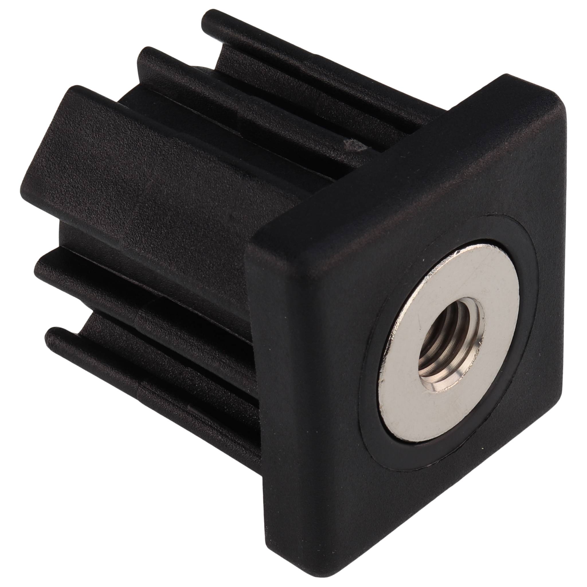 Stopfen, Gewindestopfen M10, 40x40x1.5, Kunststoff PA glasfaserverstärkt, schwarz