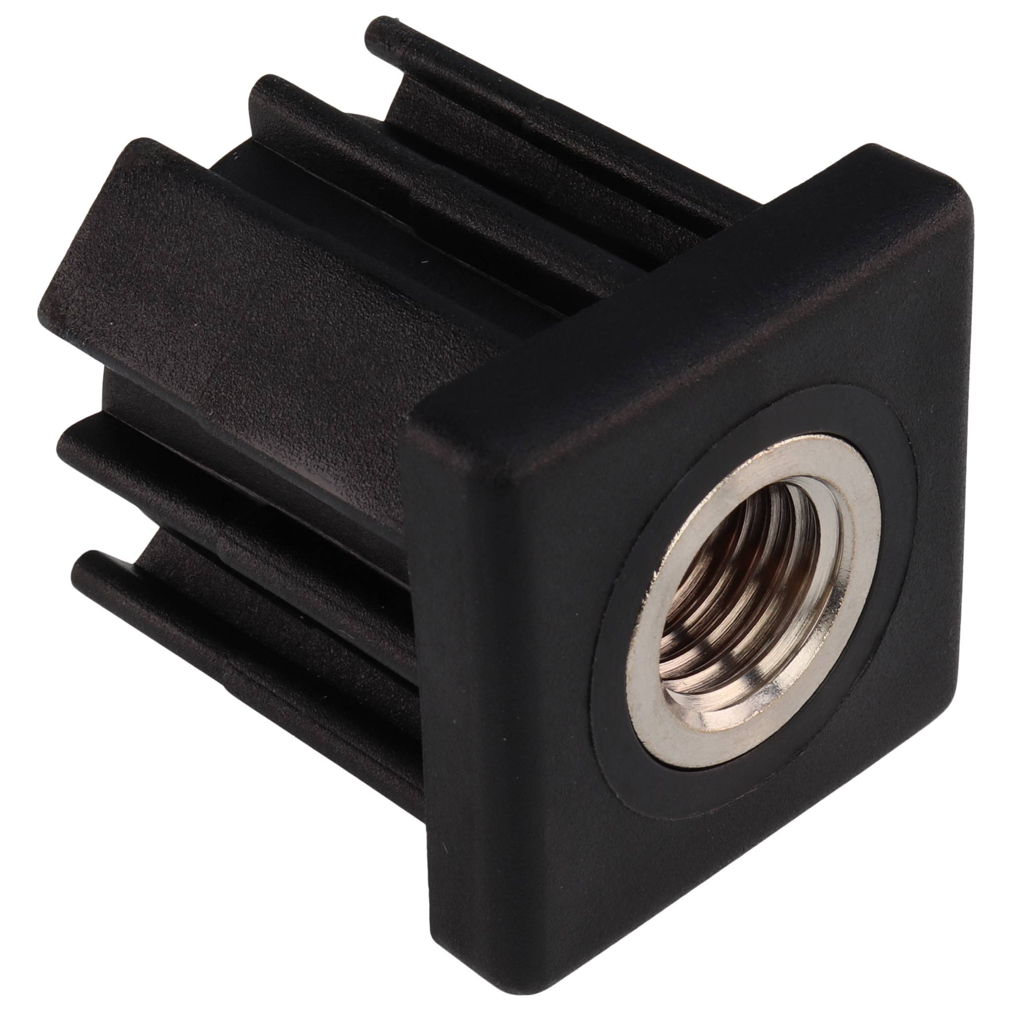 Stopfen, Gewindestopfen M16, 40x40x1.5, Kunststoff PA glasfaserverstärkt, schwarz