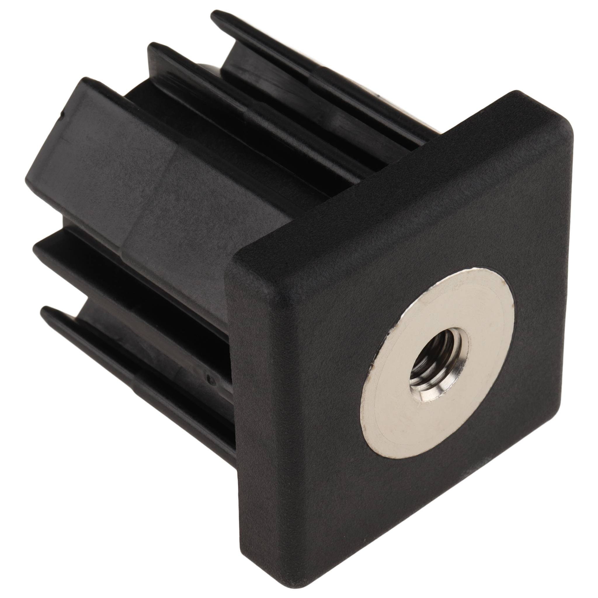 Stopfen, Gewindestopfen M8, 40x40x2.0, Kunststoff PA glasfaserverstärkt, schwarz