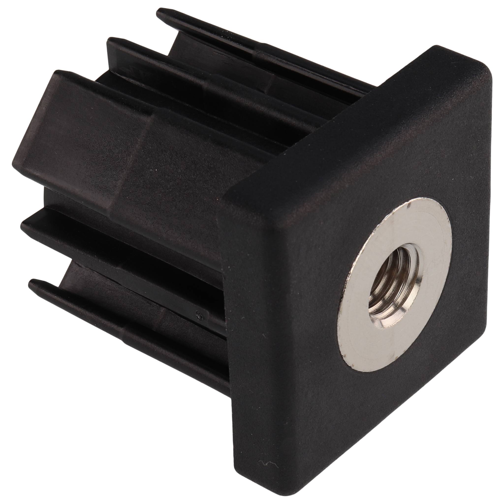 Stopfen, Gewindestopfen M10, 40x40x2.0, Kunststoff PA glasfaserverstärkt, schwarz