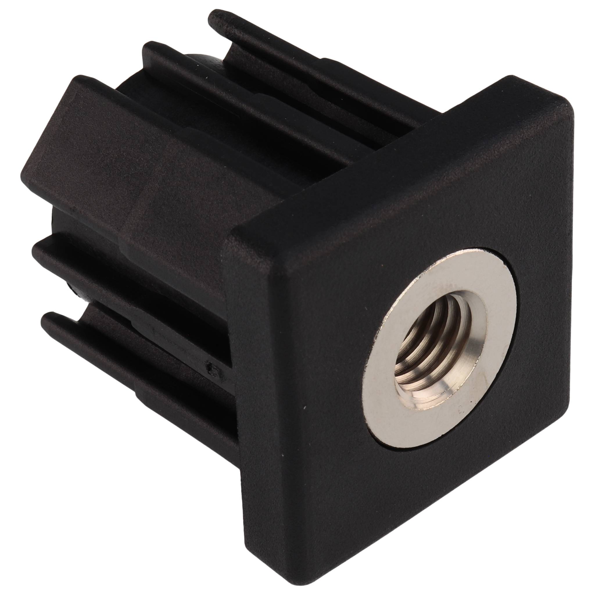 Stopfen, Gewindestopfen M12, 40x40x2.0, Kunststoff PA glasfaserverstärkt, schwarz