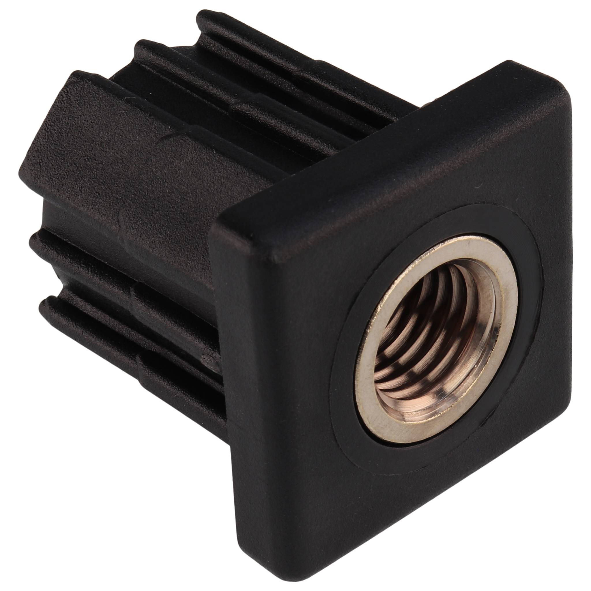 Stopfen, Gewindestopfen M16, 40x40x3.0, Kunststoff PA glasfaserverstärkt, schwarz