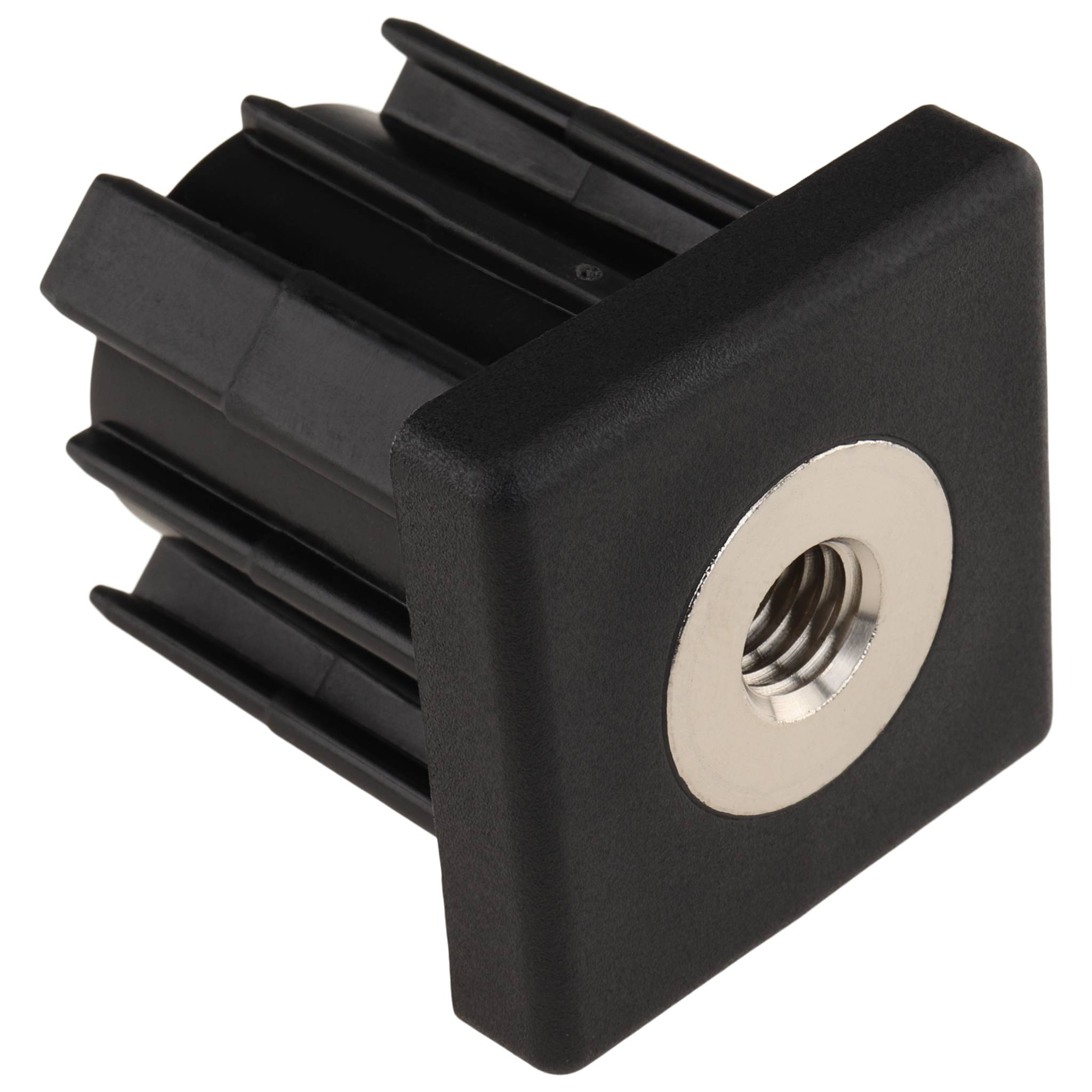 Stopfen, Gewindestopfen M10, 40x40x4.0, Kunststoff PA glasfaserverstärkt, schwarz