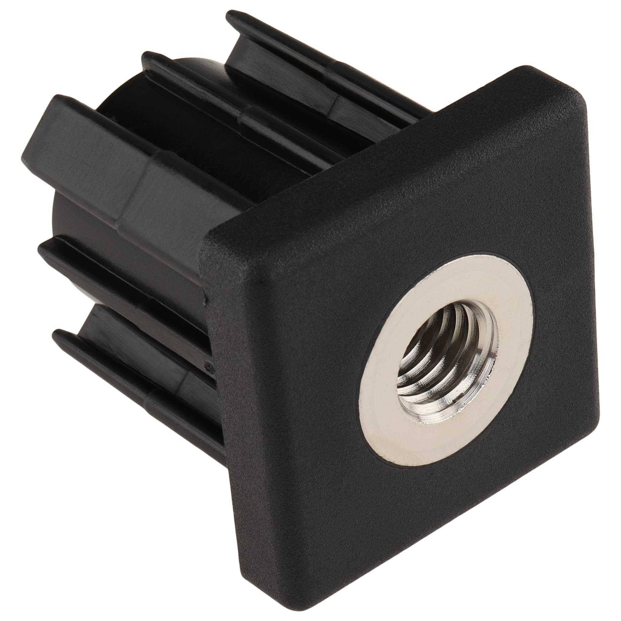 Stopfen, Gewindestopfen M12, 40x40x4.0, Kunststoff PA glasfaserverstärkt, schwarz