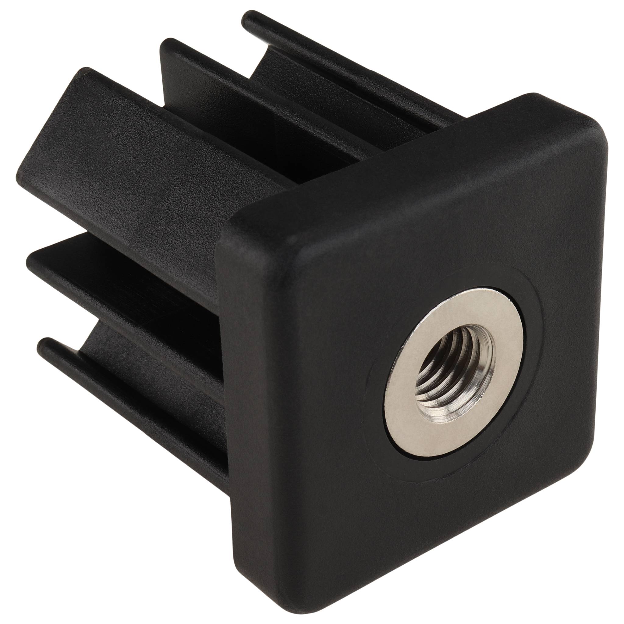 Stopfen, Gewindestopfen M12, 50x50x1.5, Kunststoff PA glasfaserverstärkt, schwarz