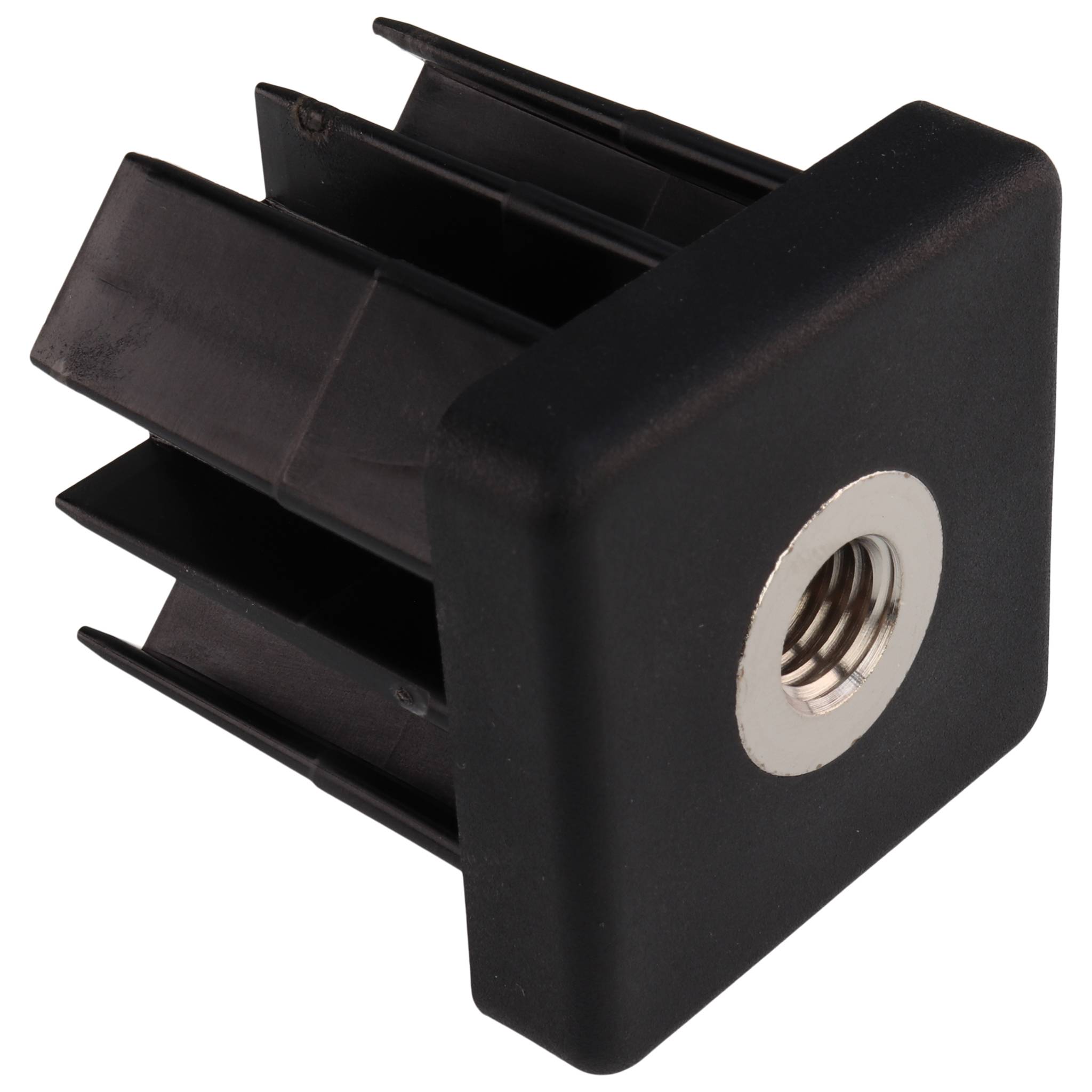 Stopfen, Gewindestopfen M12, 50x50x2.0, Kunststoff PA glasfaserverstärkt, schwarz