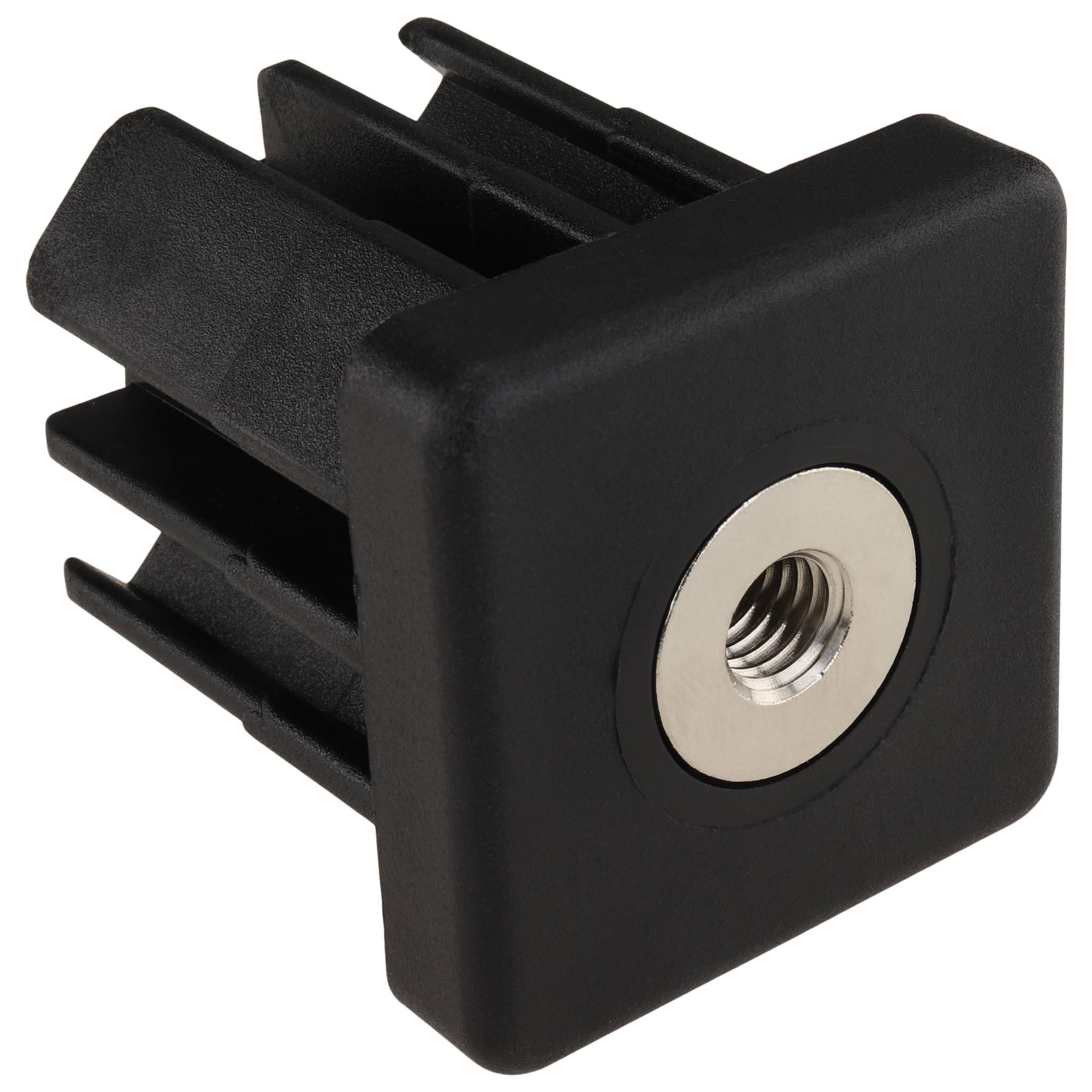 Stopfen, Gewindestopfen M10, 50x50x3.0, Kunststoff PA glasfaserverstärkt, schwarz