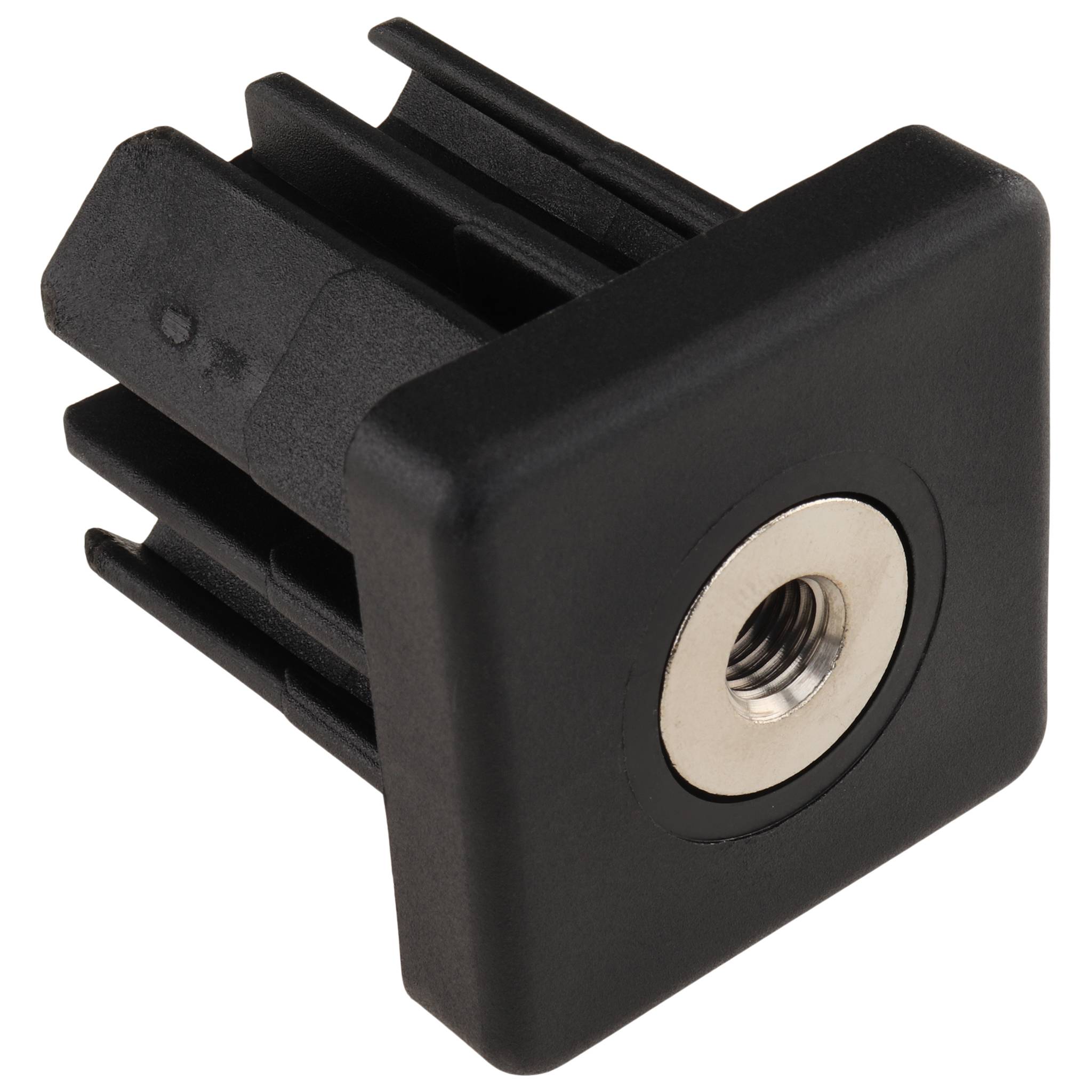 Stopfen, Gewindestopfen M10, 50x50x4.0, Kunststoff PA glasfaserverstärkt, schwarz