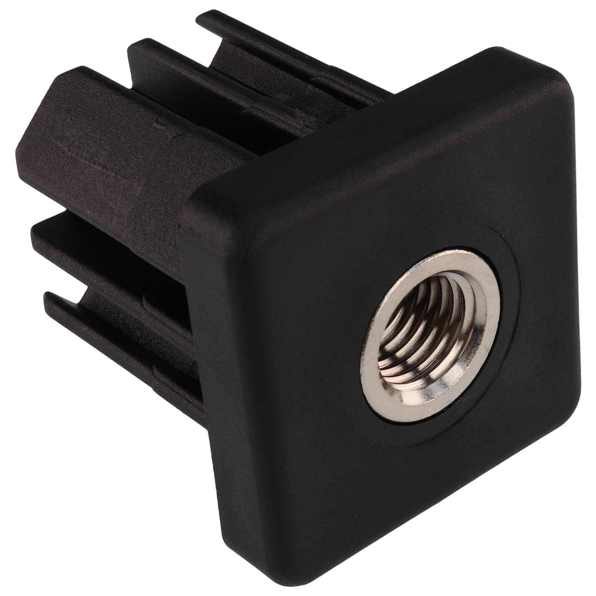 Stopfen, Gewindestopfen M12, 50x50x4.0, Kunststoff PA glasfaserverstärkt, schwarz