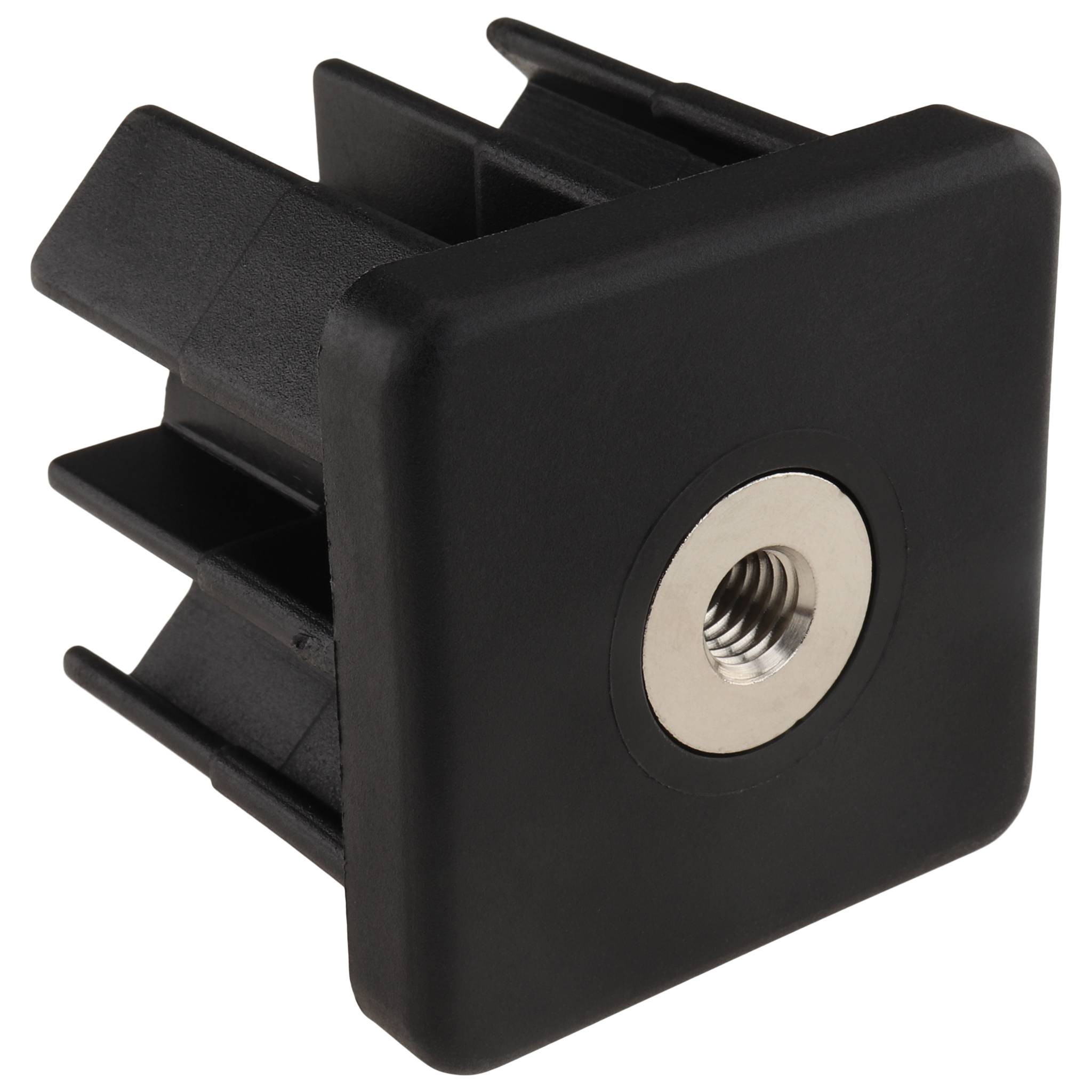 Stopfen, Gewindestopfen M10, 60x60x2.0, Kunststoff PA glasfaserverstärkt, schwarz