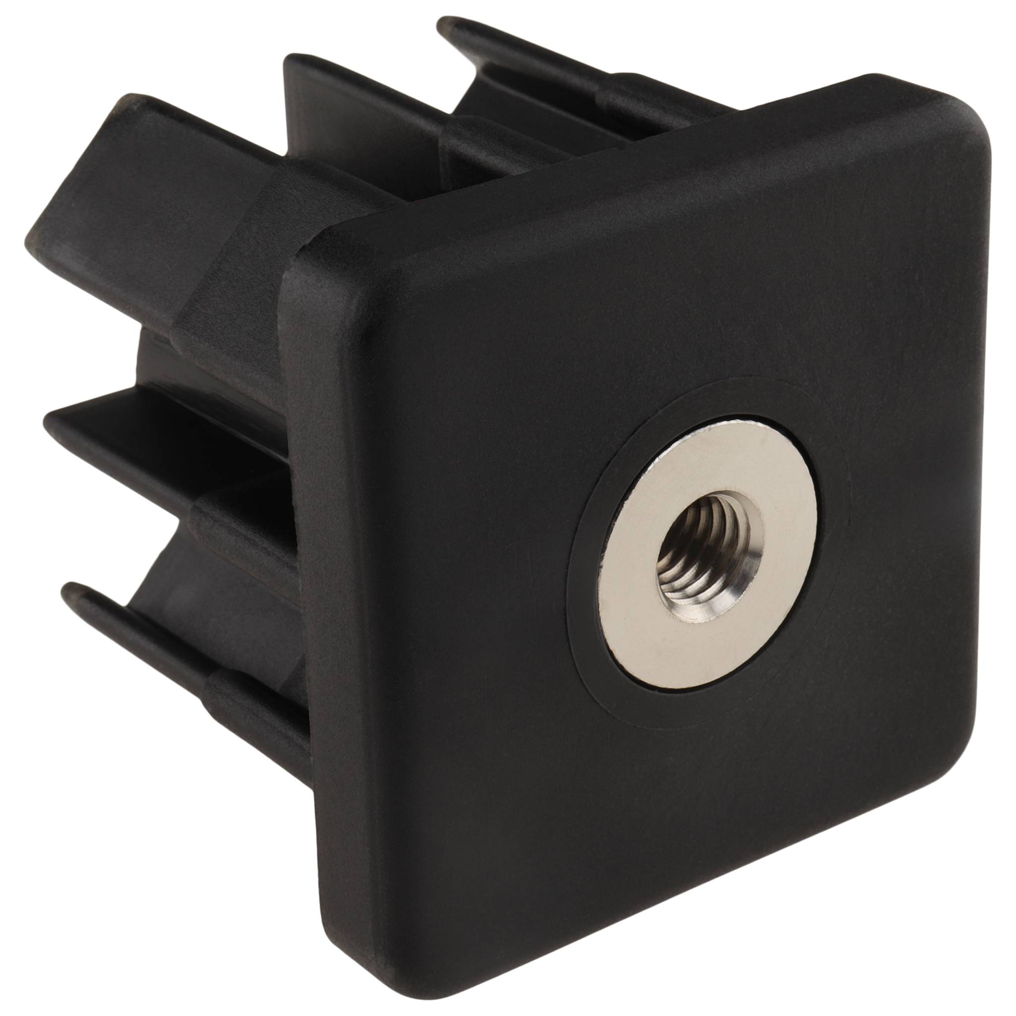 Stopfen, Gewindestopfen M10, 60x60x3.0, Kunststoff PA glasfaserverstärkt, schwarz