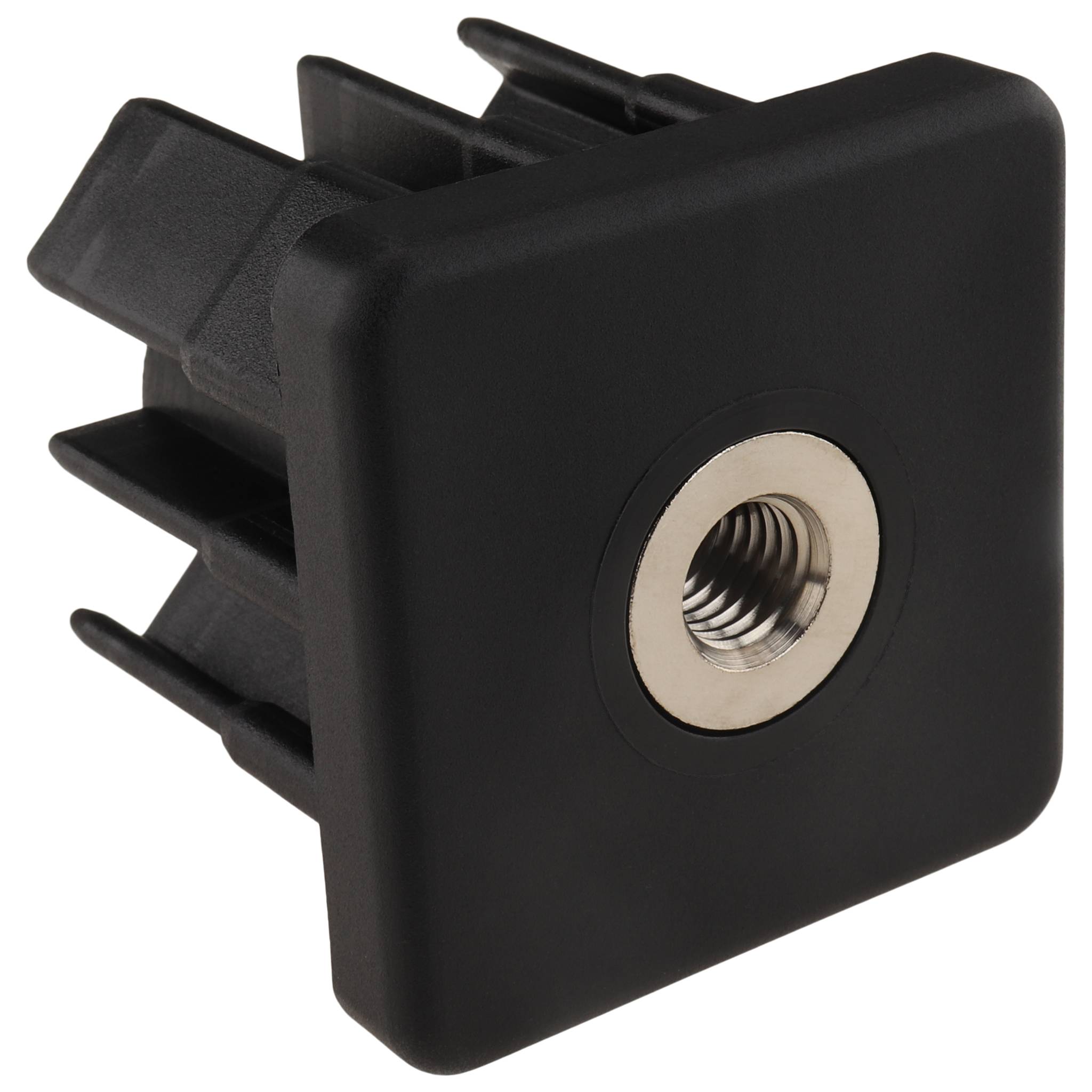 Stopfen, Gewindestopfen M12, 60x60x4.0, Kunststoff PA glasfaserverstärkt, schwarz